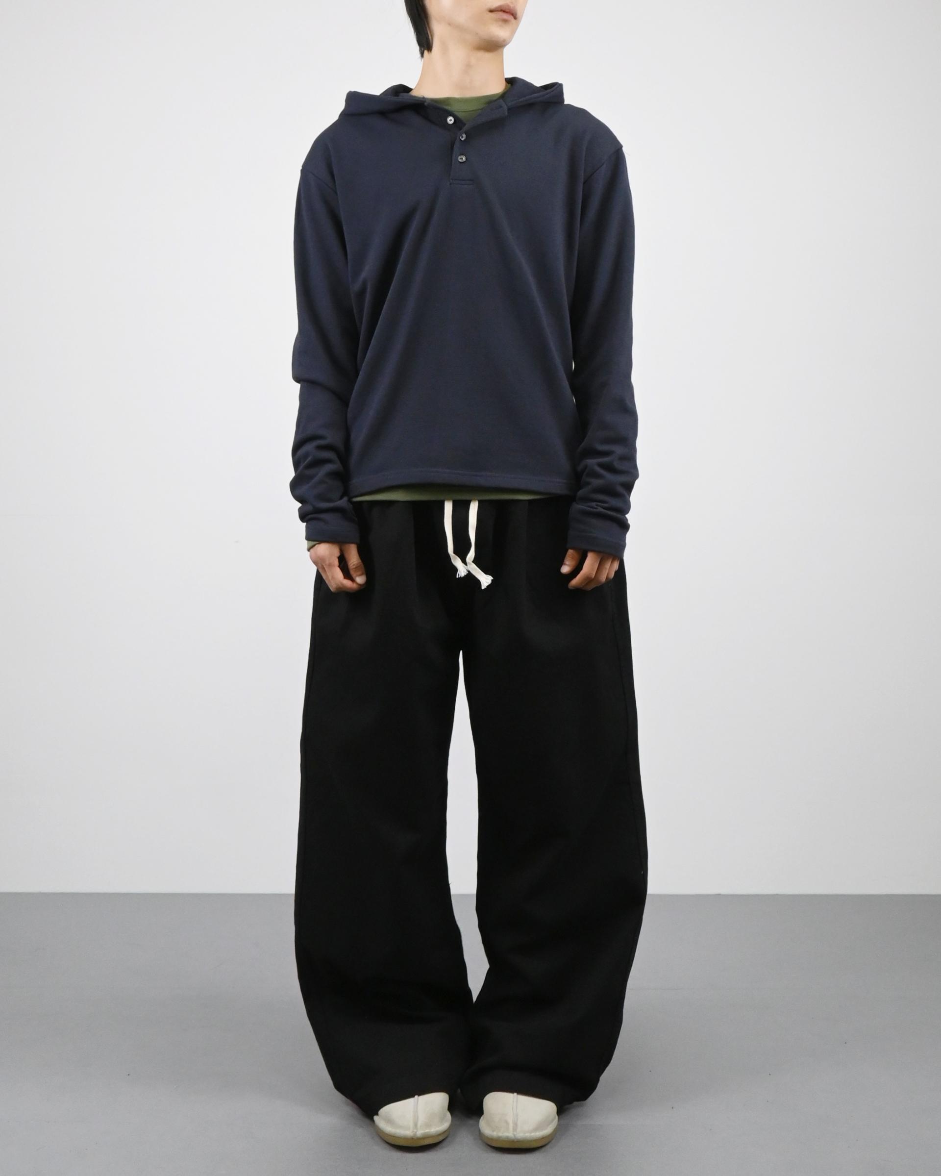 warmer henley neck hoodie