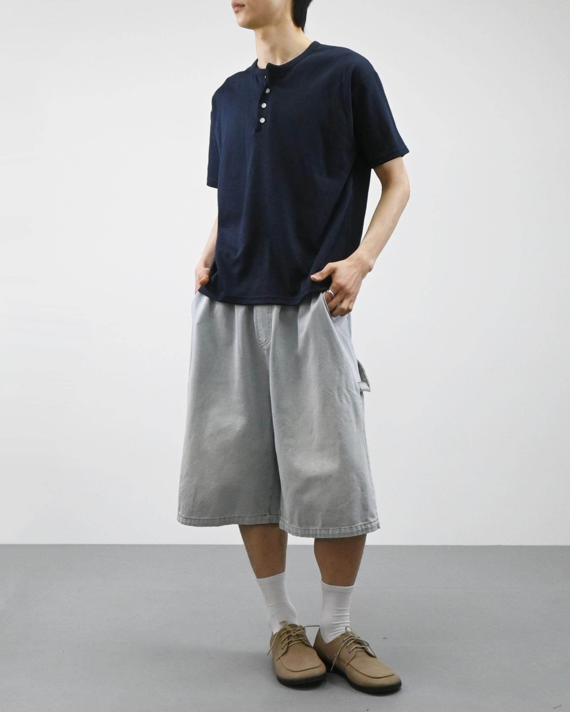 banding vintage carpenter bermuda denim pants