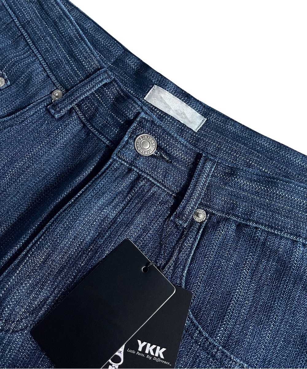 sparkle stripe denim pants