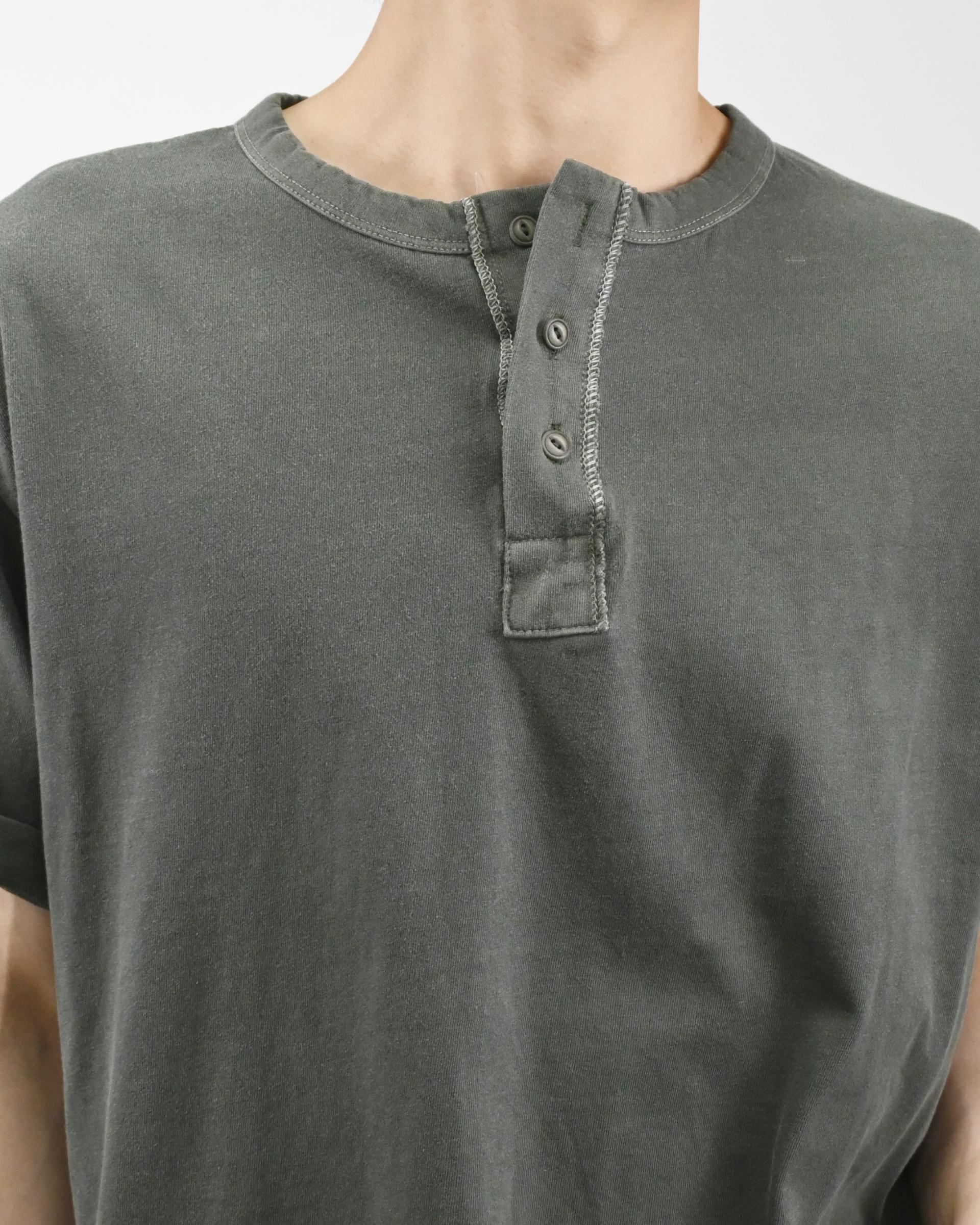 dying henley neck half t-shirt