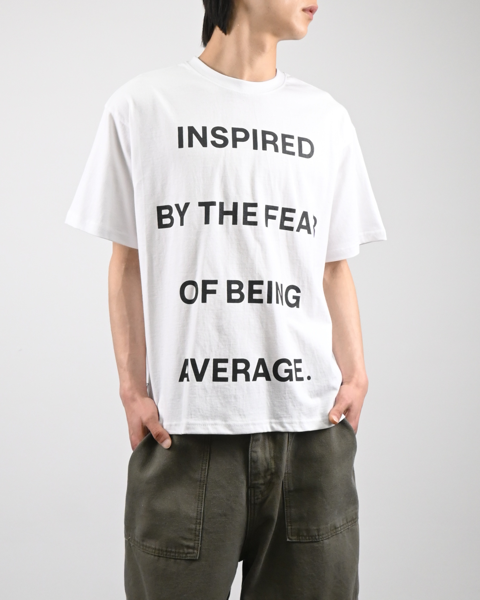 inspired lettering half-t-Shirt