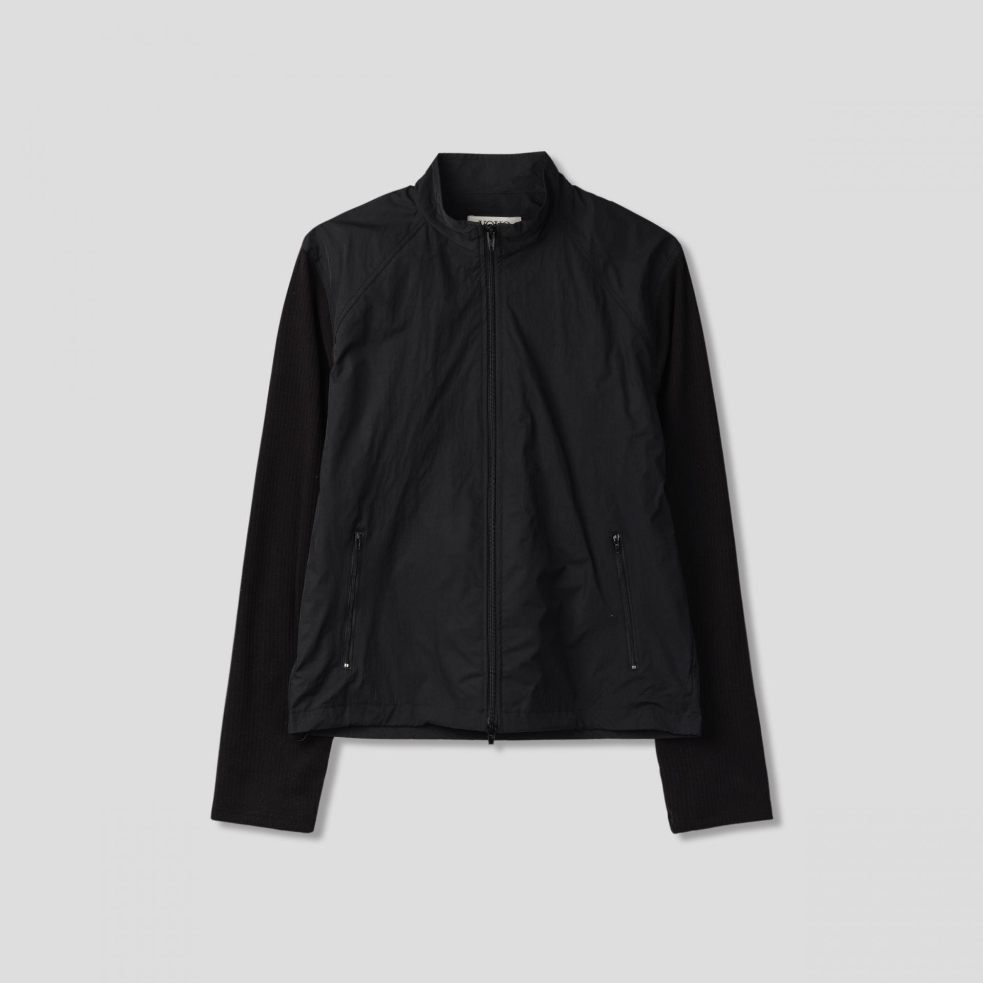 nylon knit zip-up