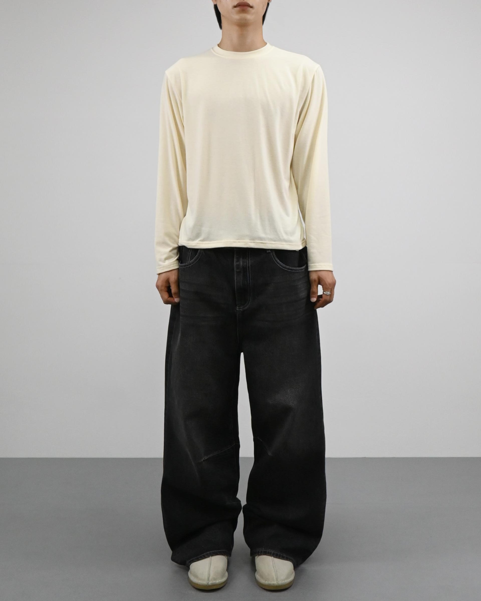 slub henley neck long sleeve 복제