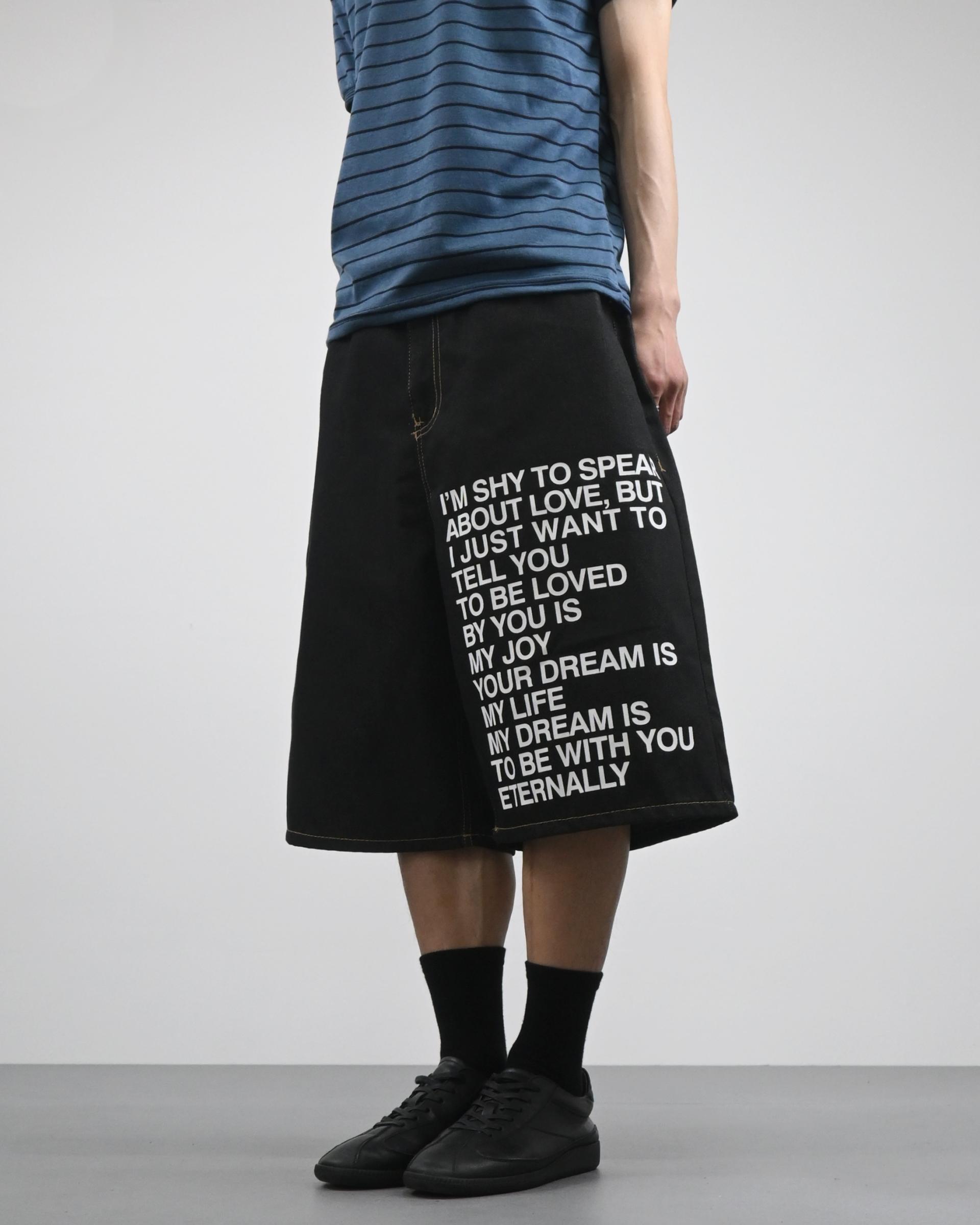 note bermuda denim pants