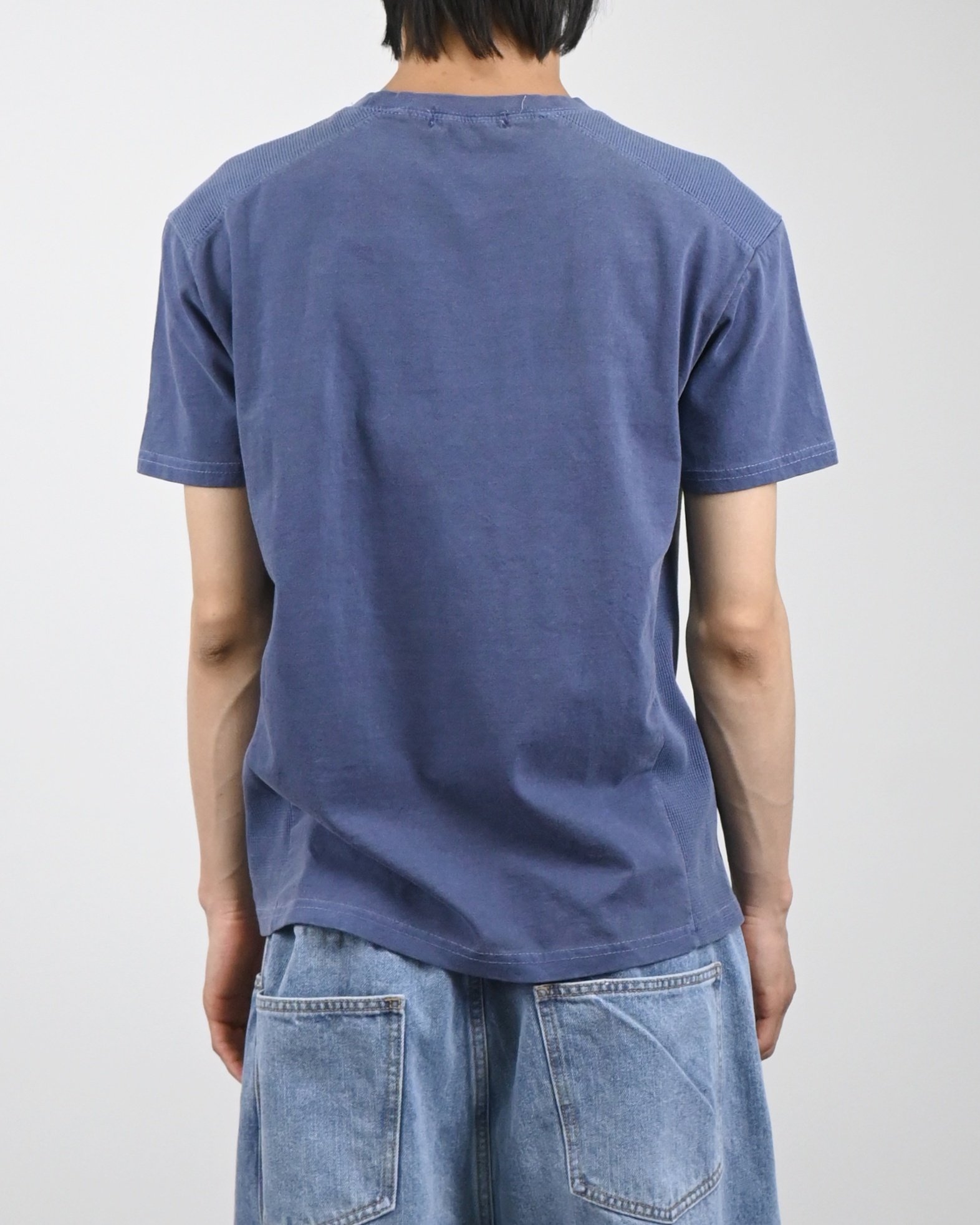 waffle panel pigment half t-shirt