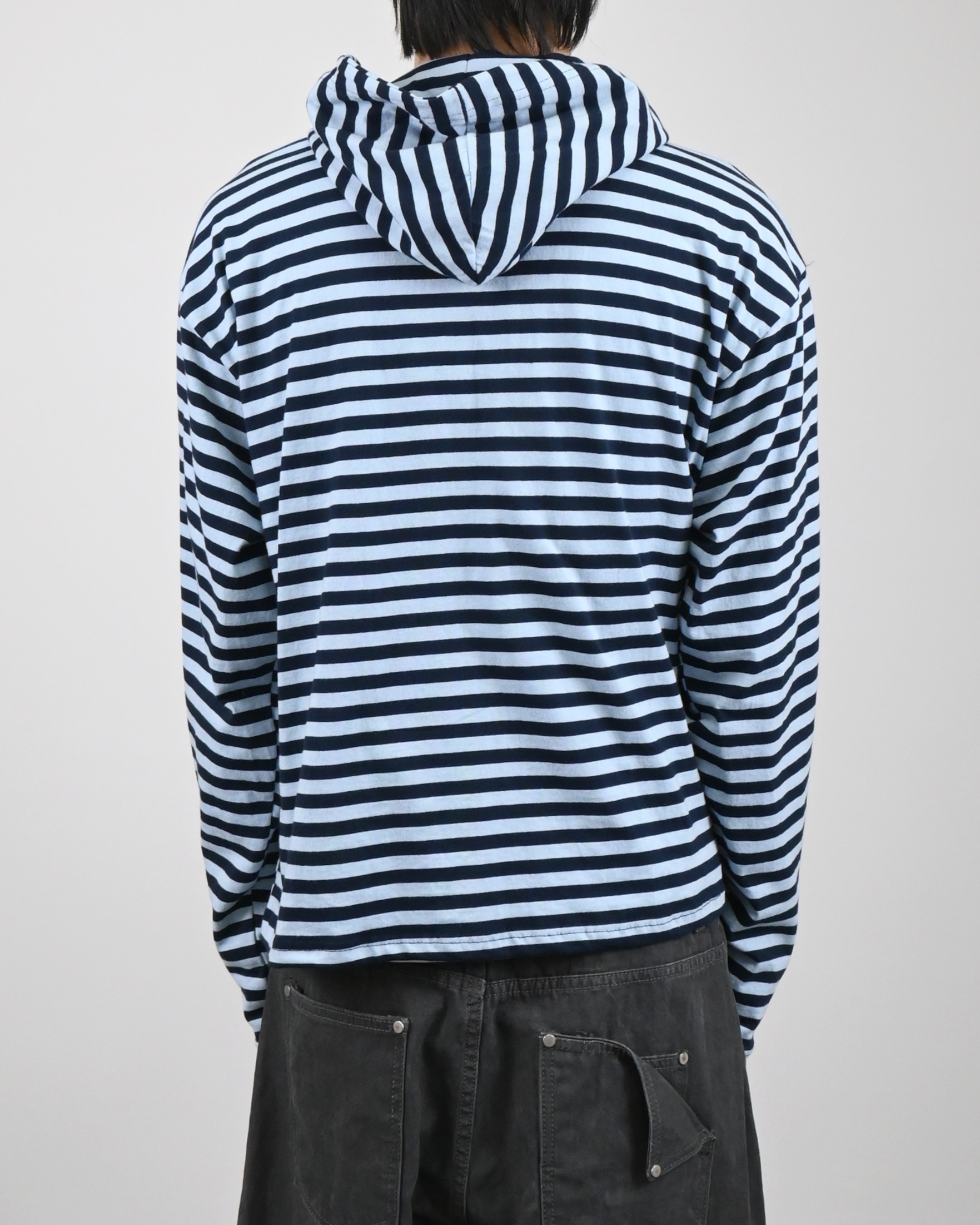 reed cropped striped hoodie