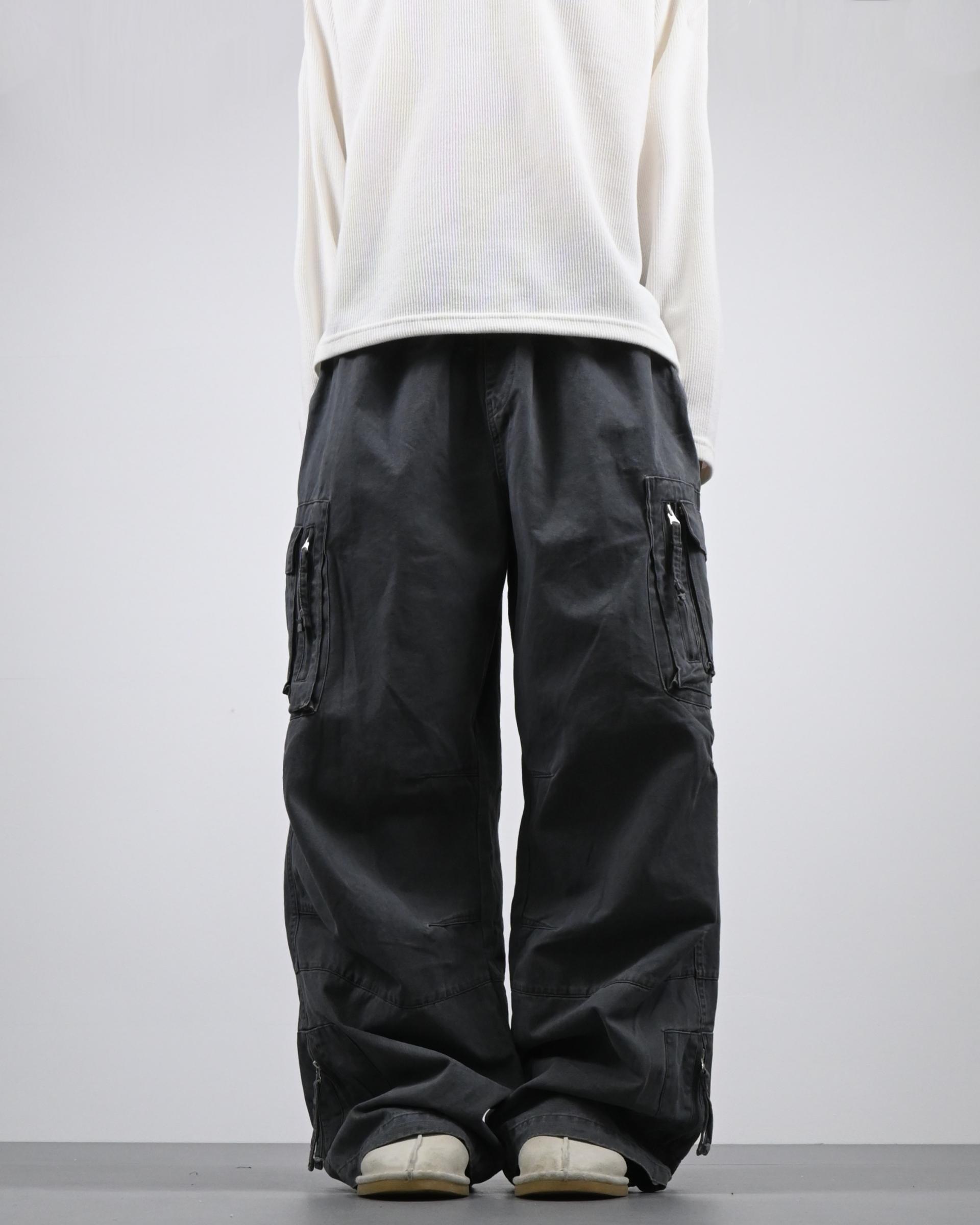 box pocket cargo cotton pants