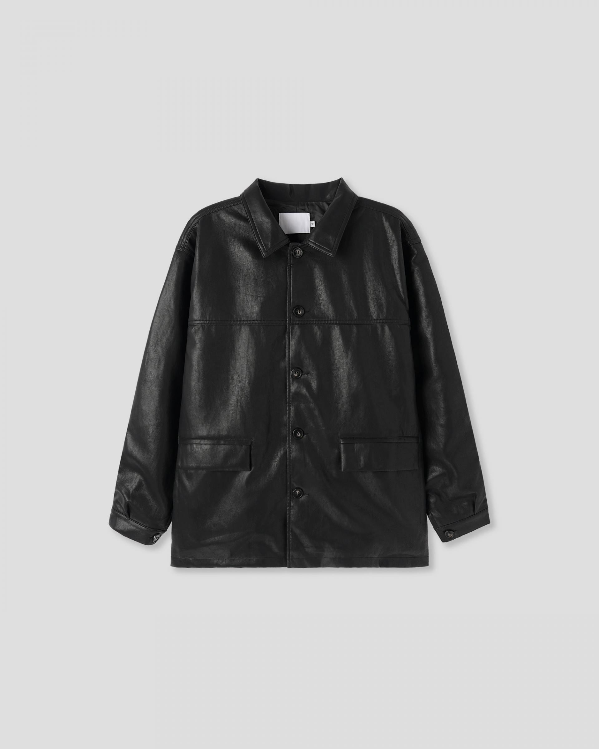 urban leather half coat jacket