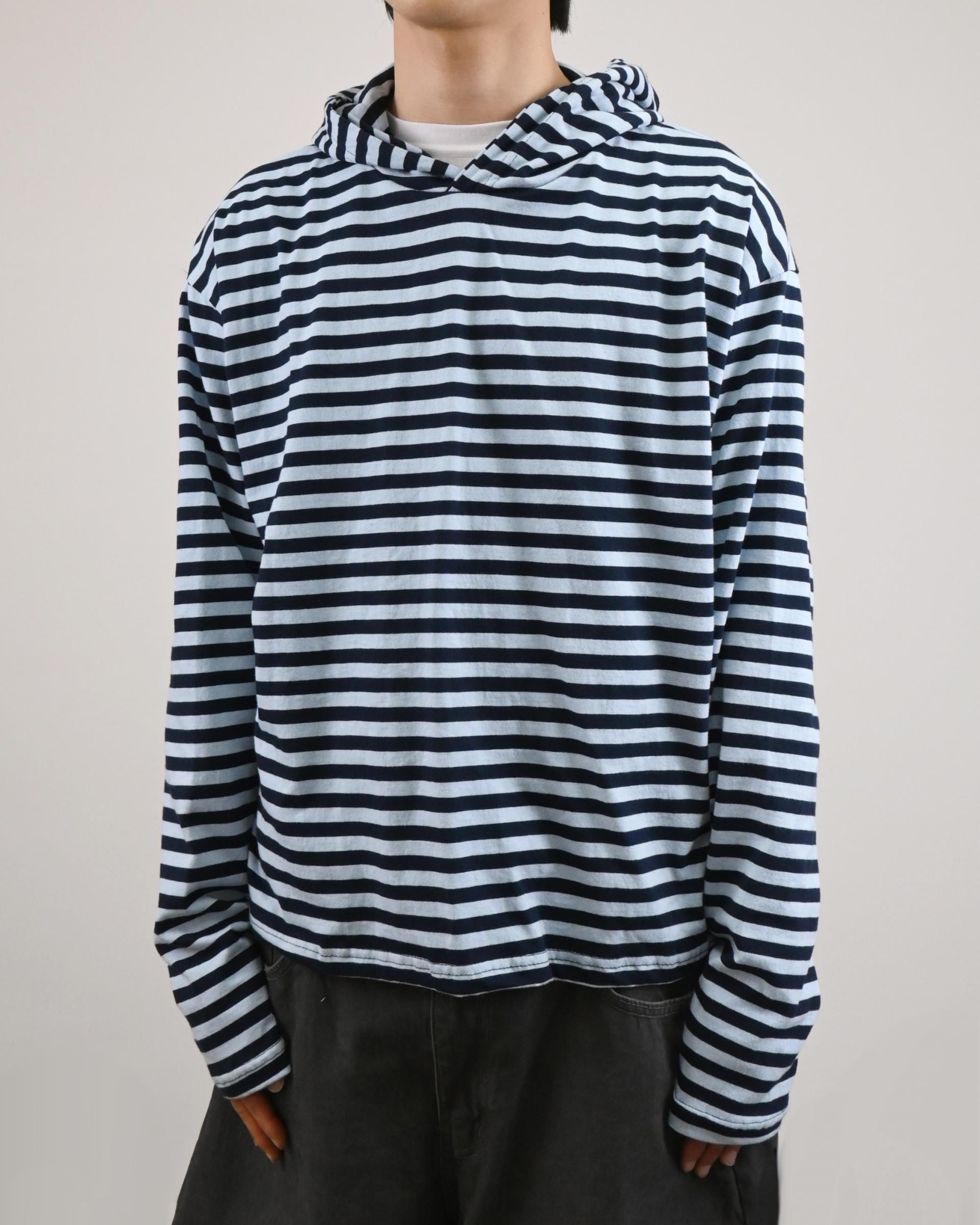 reed cropped striped hoodie