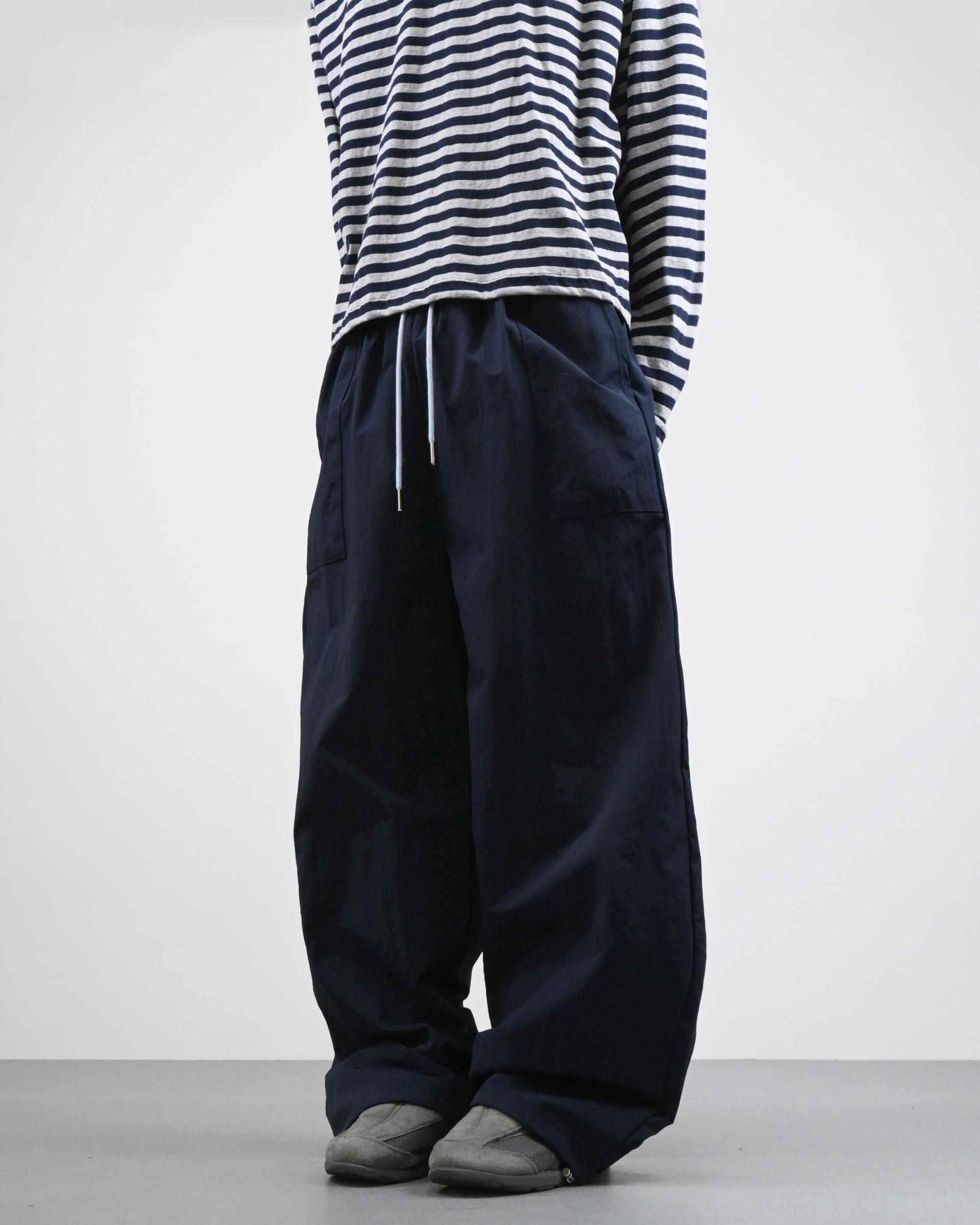 rope curved nylon pants