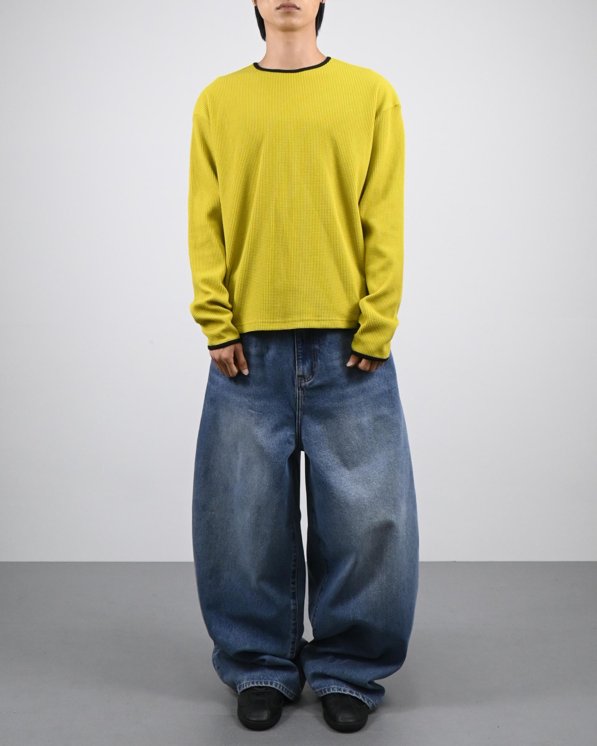 banding balloon denim pants