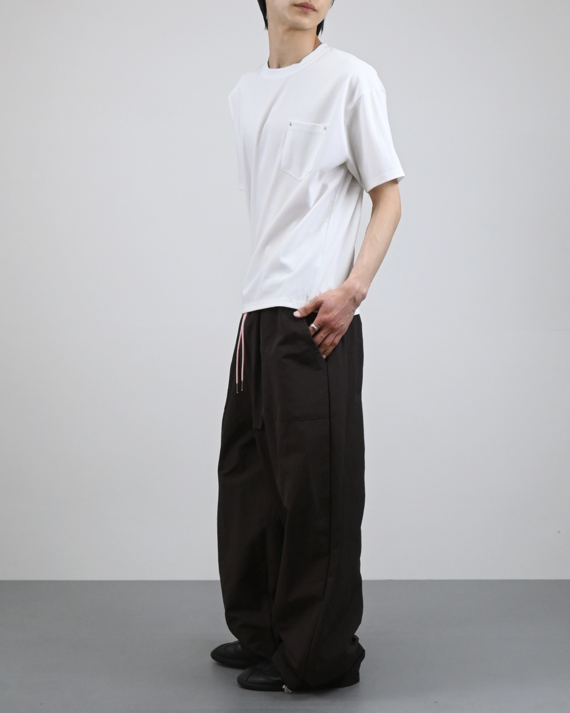 rope curved nylon pants