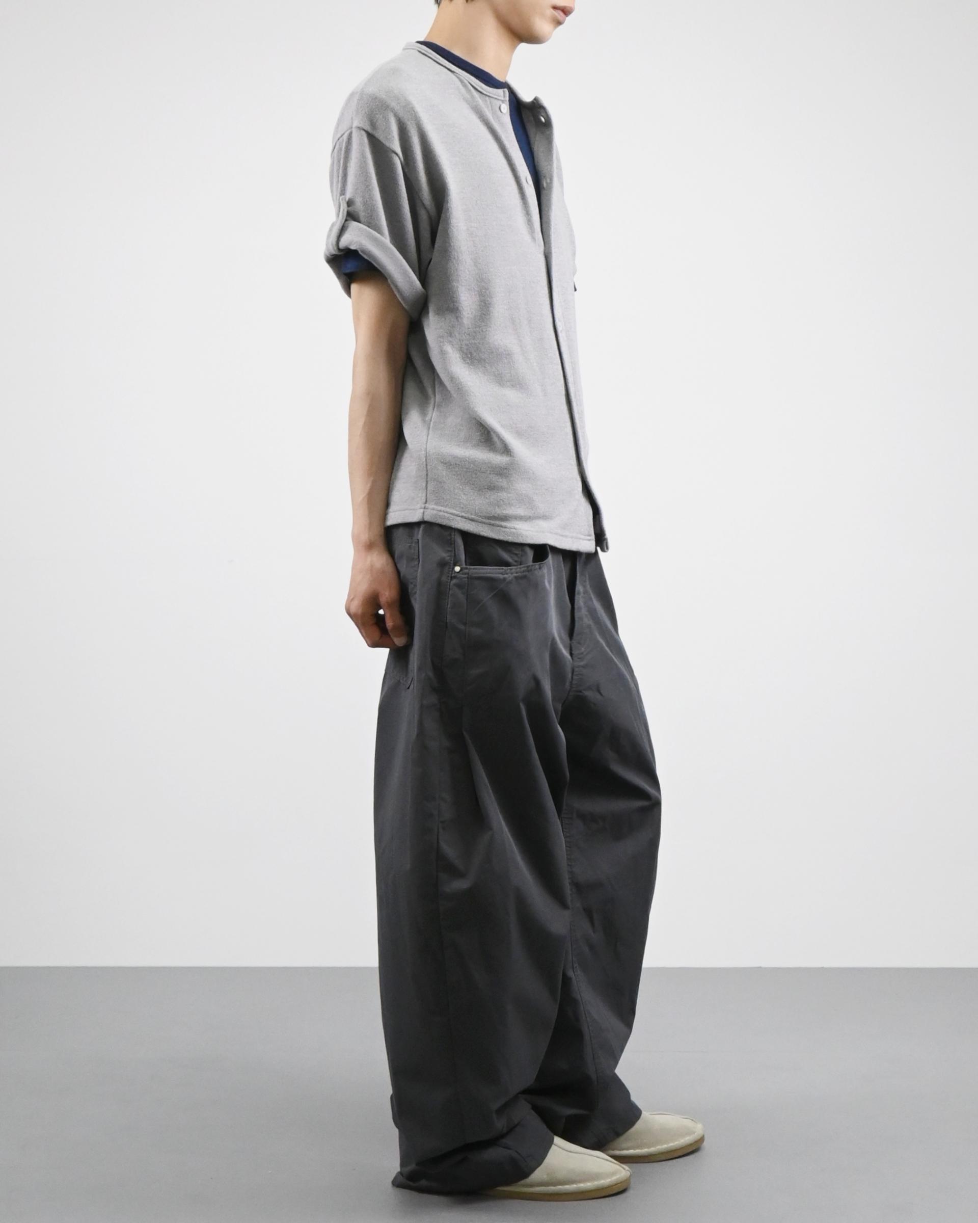 cp side tuck cotton curved pants
