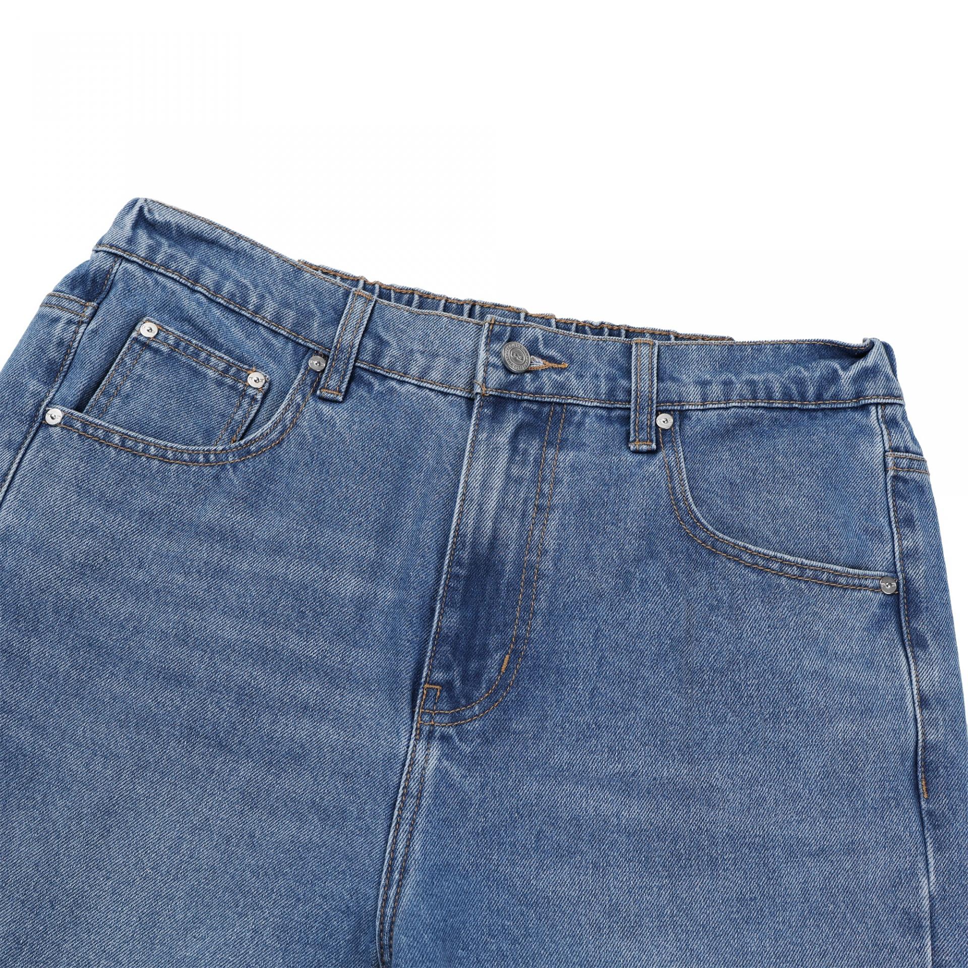 tapered banding denim pants