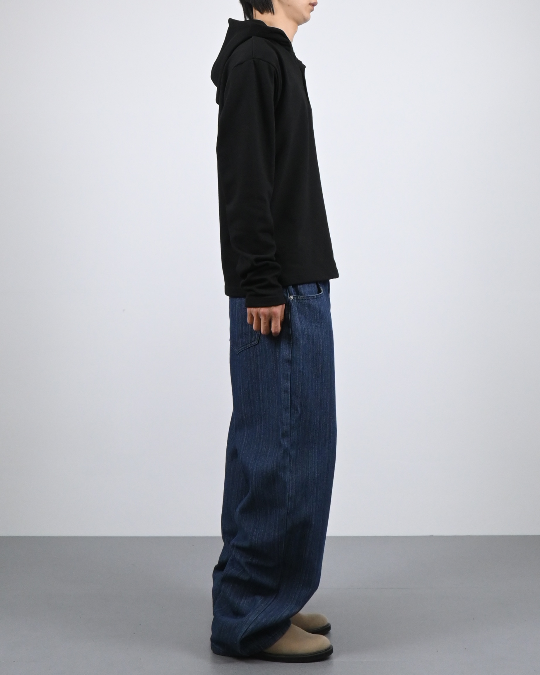 sparkle stripe denim pants
