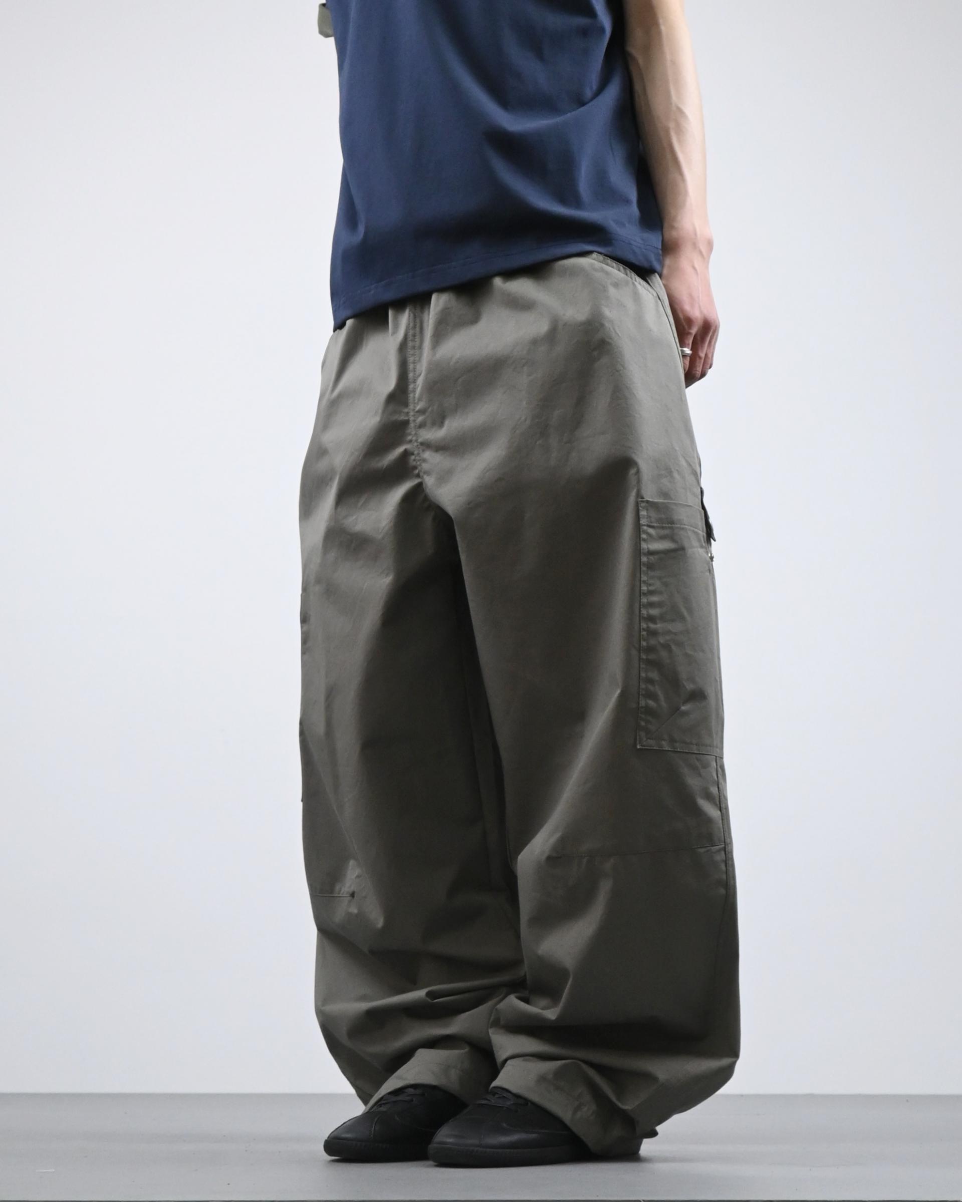 matte snap cargo cotton balloon pants