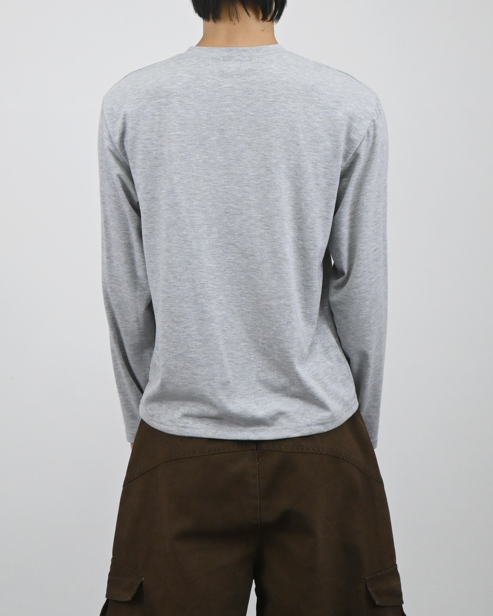 slub henley neck long sleeve 복제