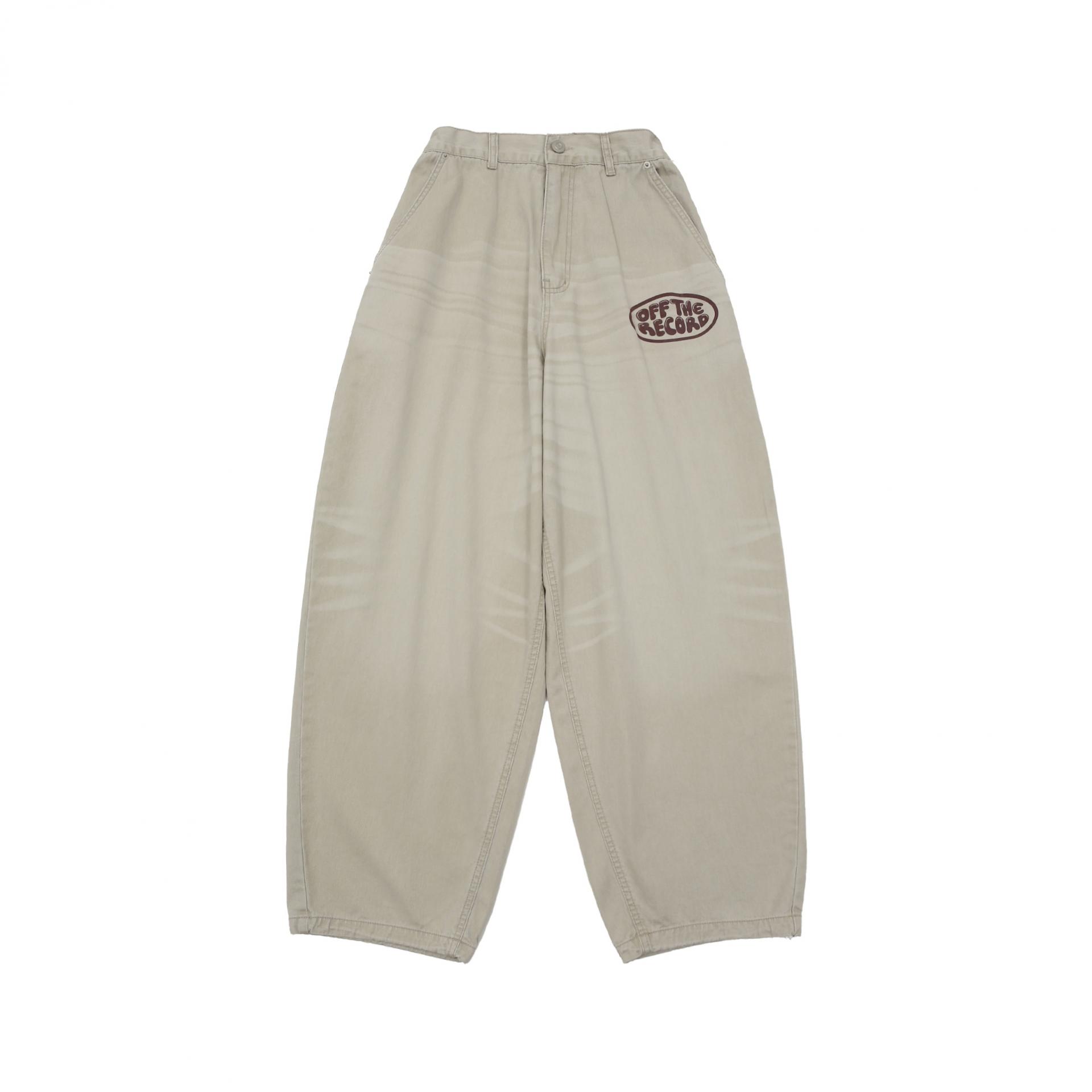 printed pigment balloon cotton pants