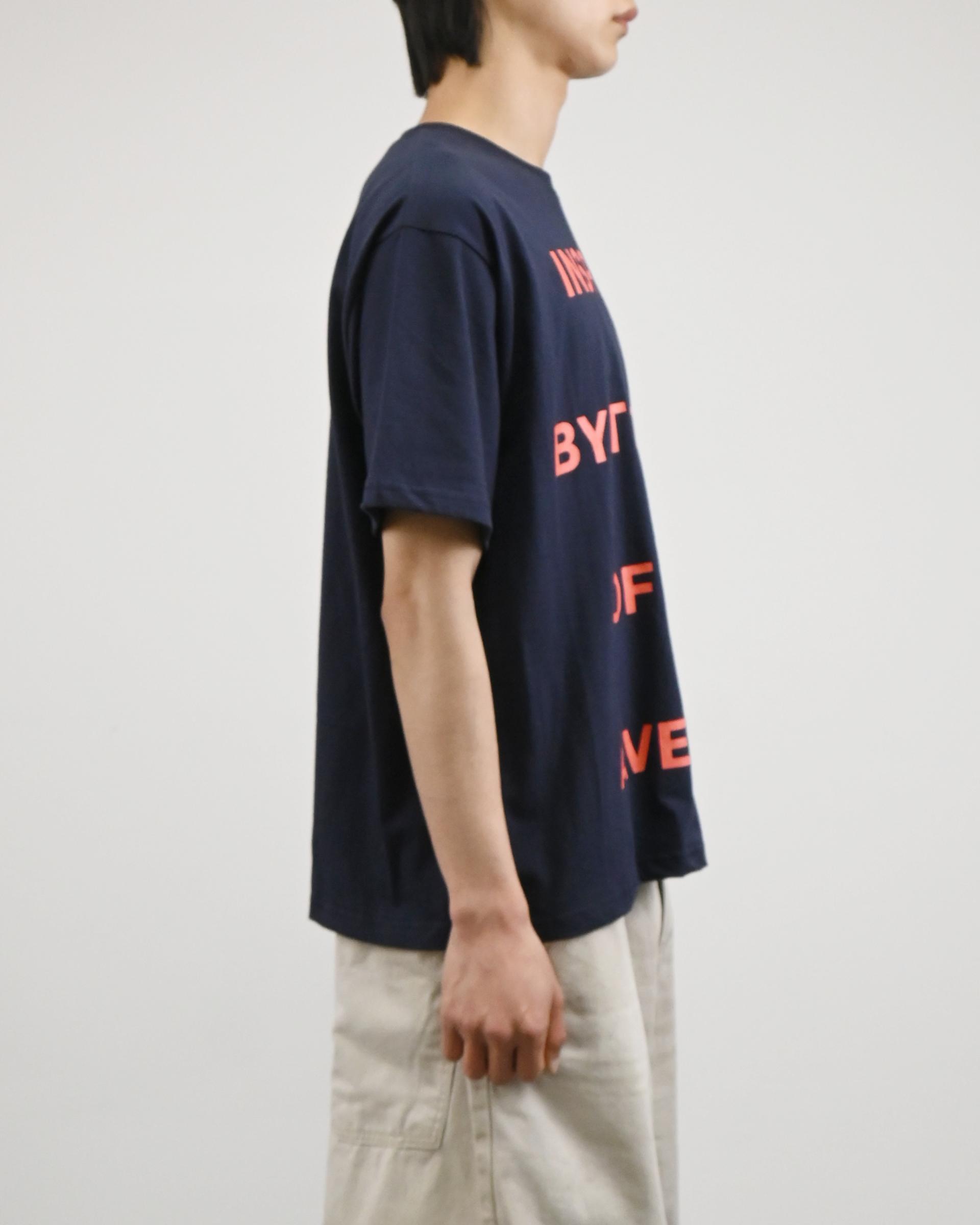 inspired lettering half-t-Shirt