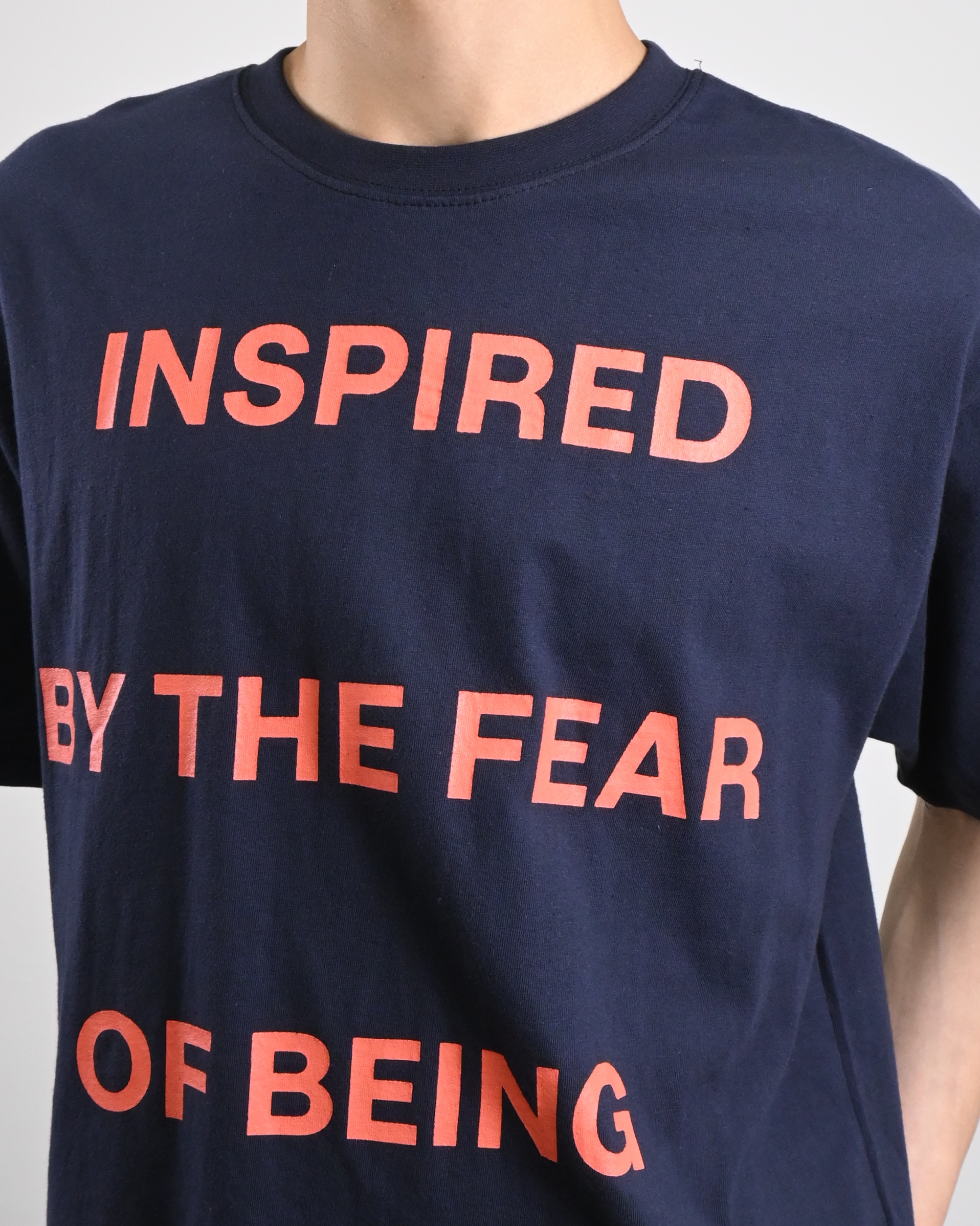 inspired lettering half-t-Shirt