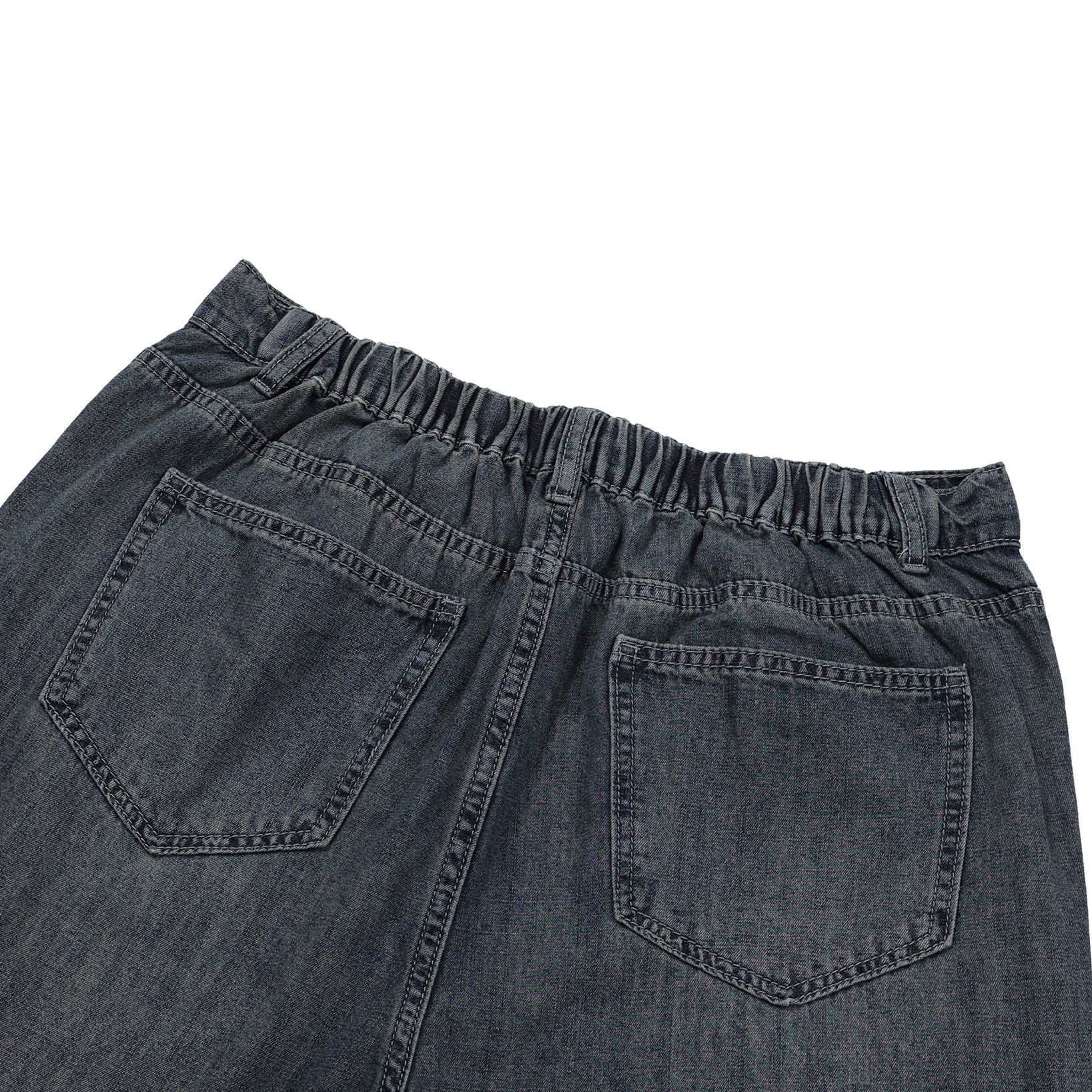 straight linen denim pants