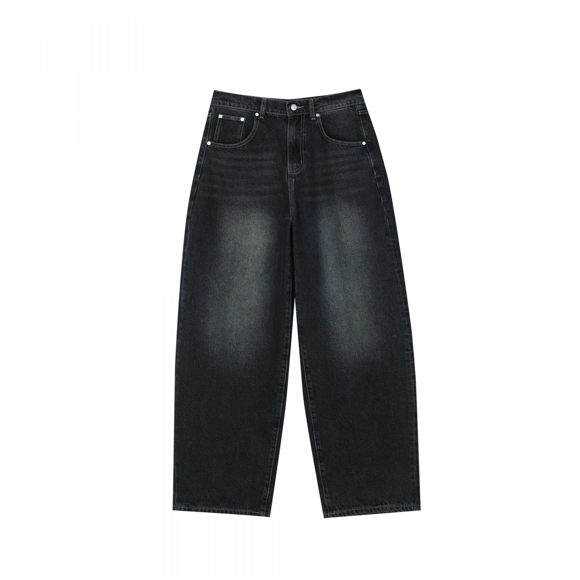 banding balloon denim pants