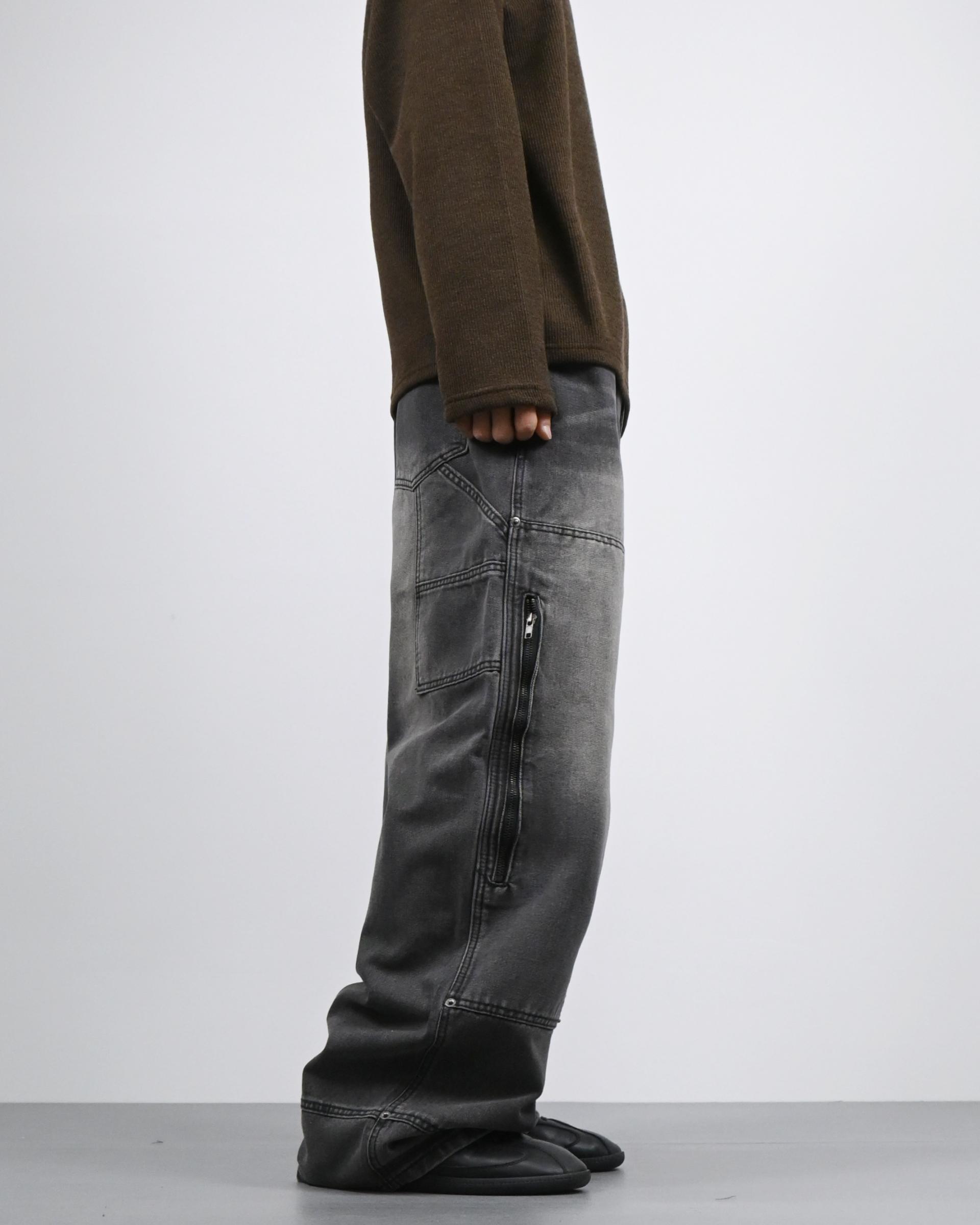 zipper carpenter denim pants