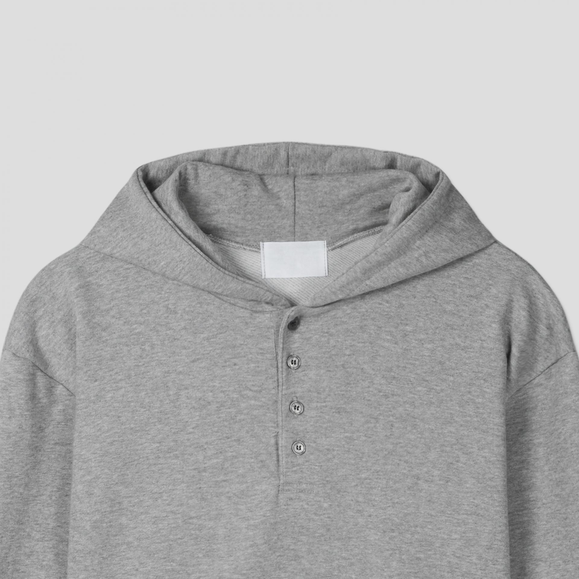 warmer henley neck hoodie