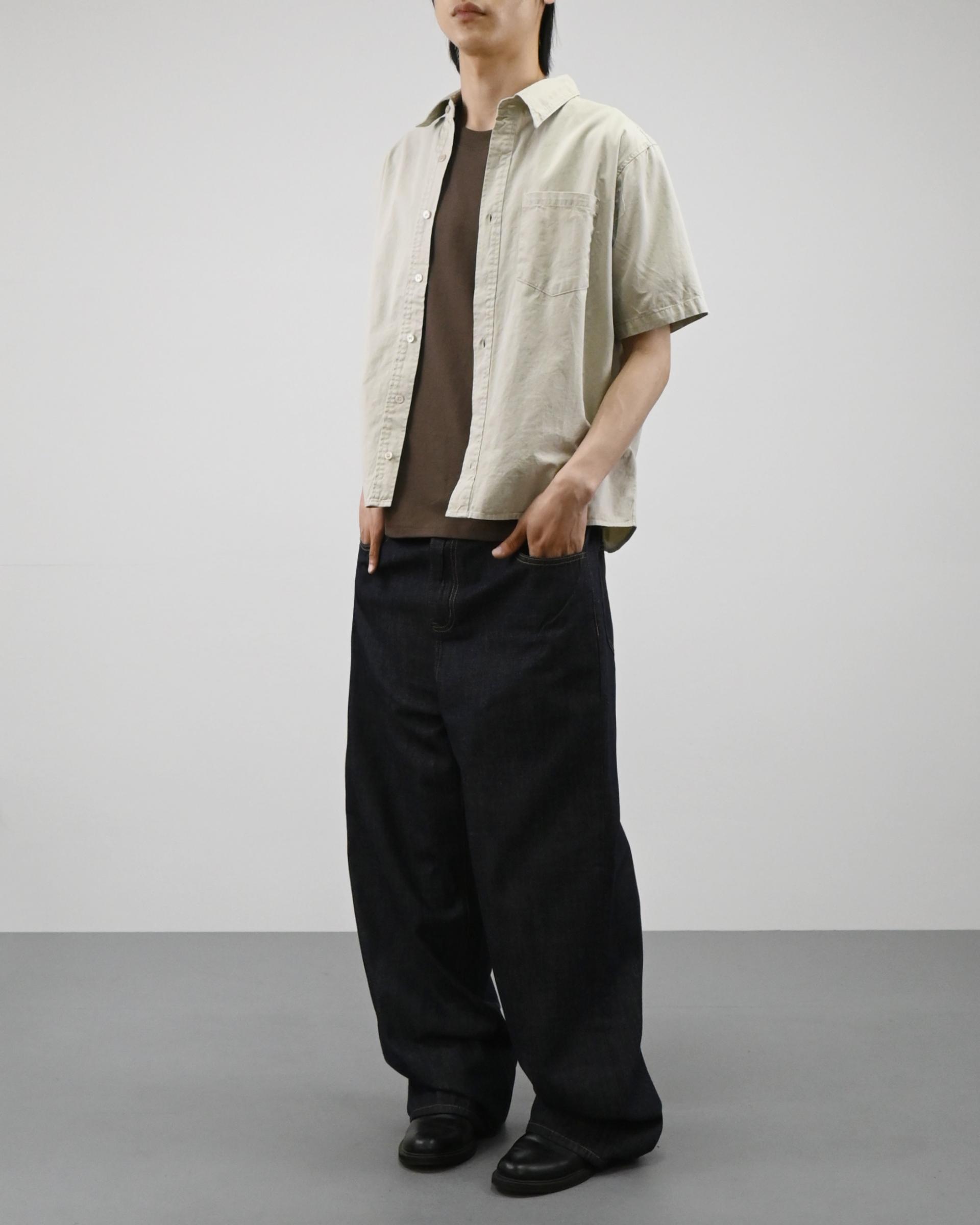 crop ding cotton half shirt