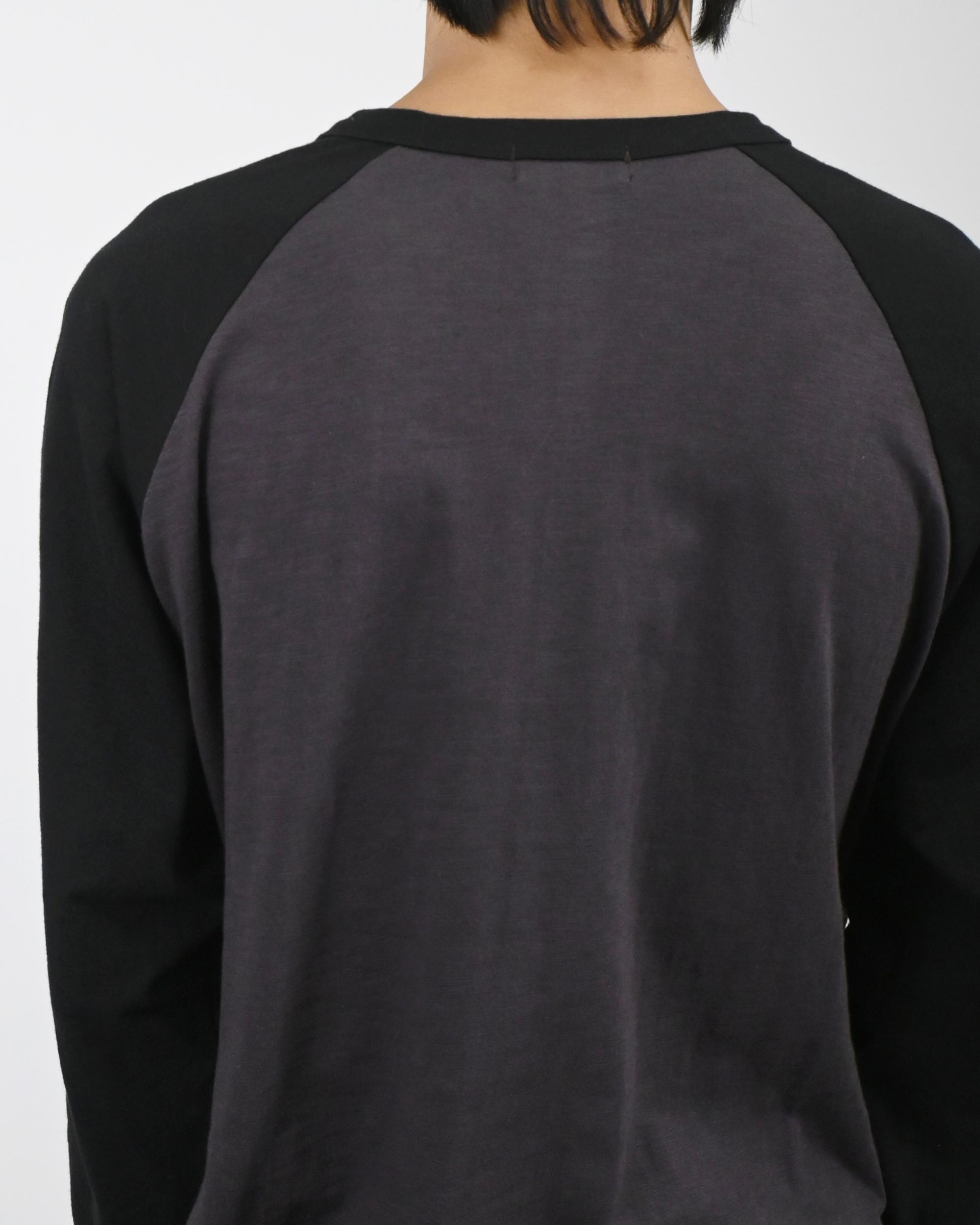 raglan henley neck t-shirt