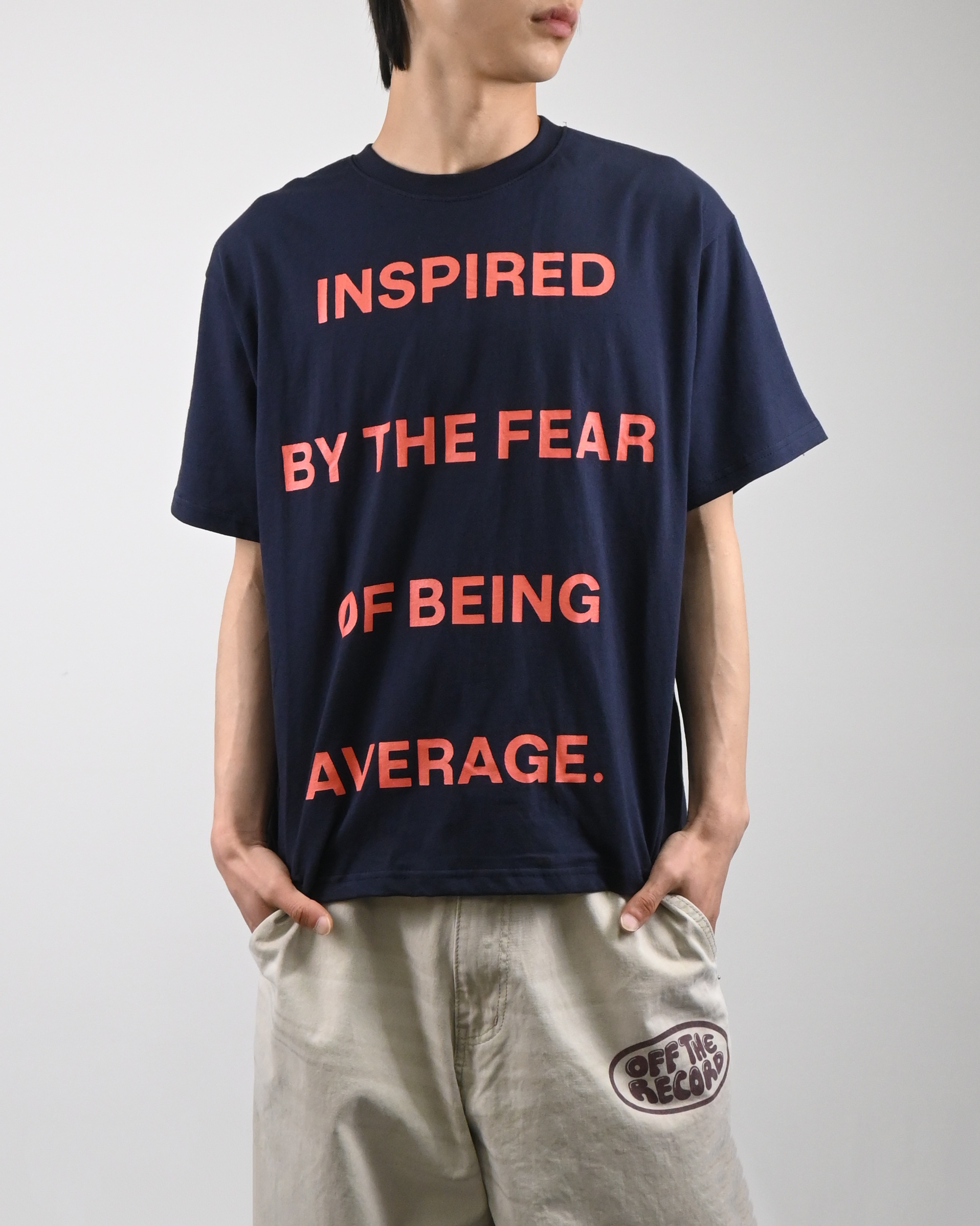 inspired lettering half-t-Shirt