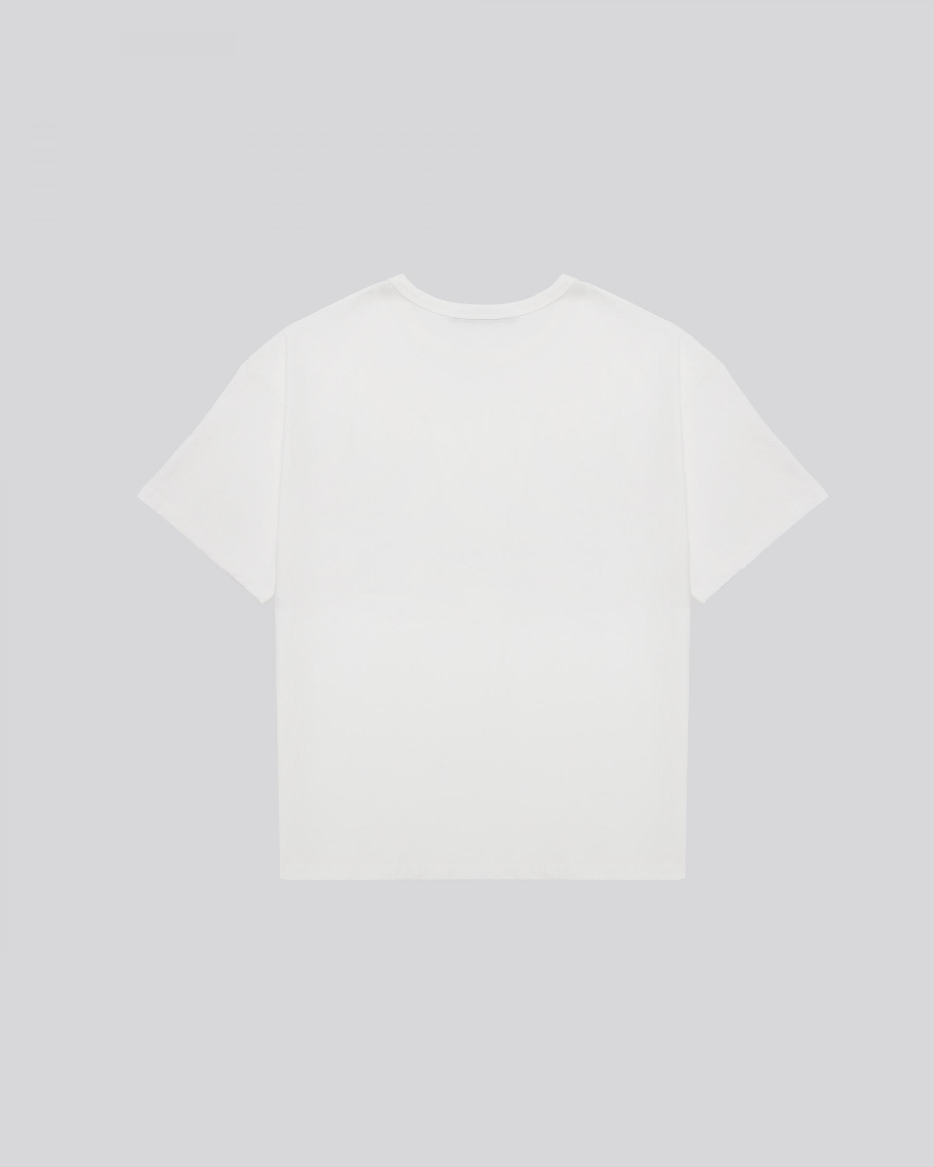 blur lettering half t-shirt
