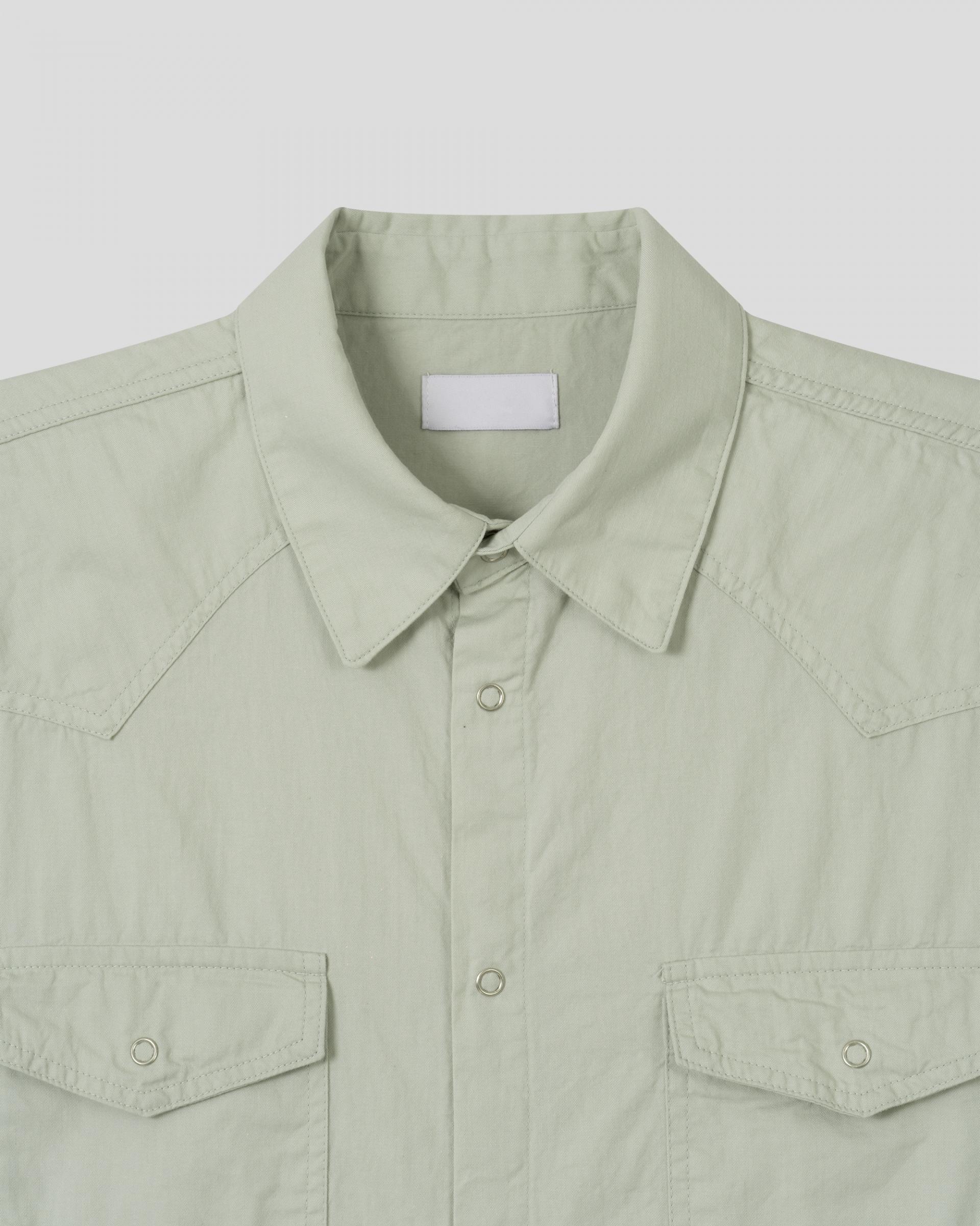 curved western half shirt