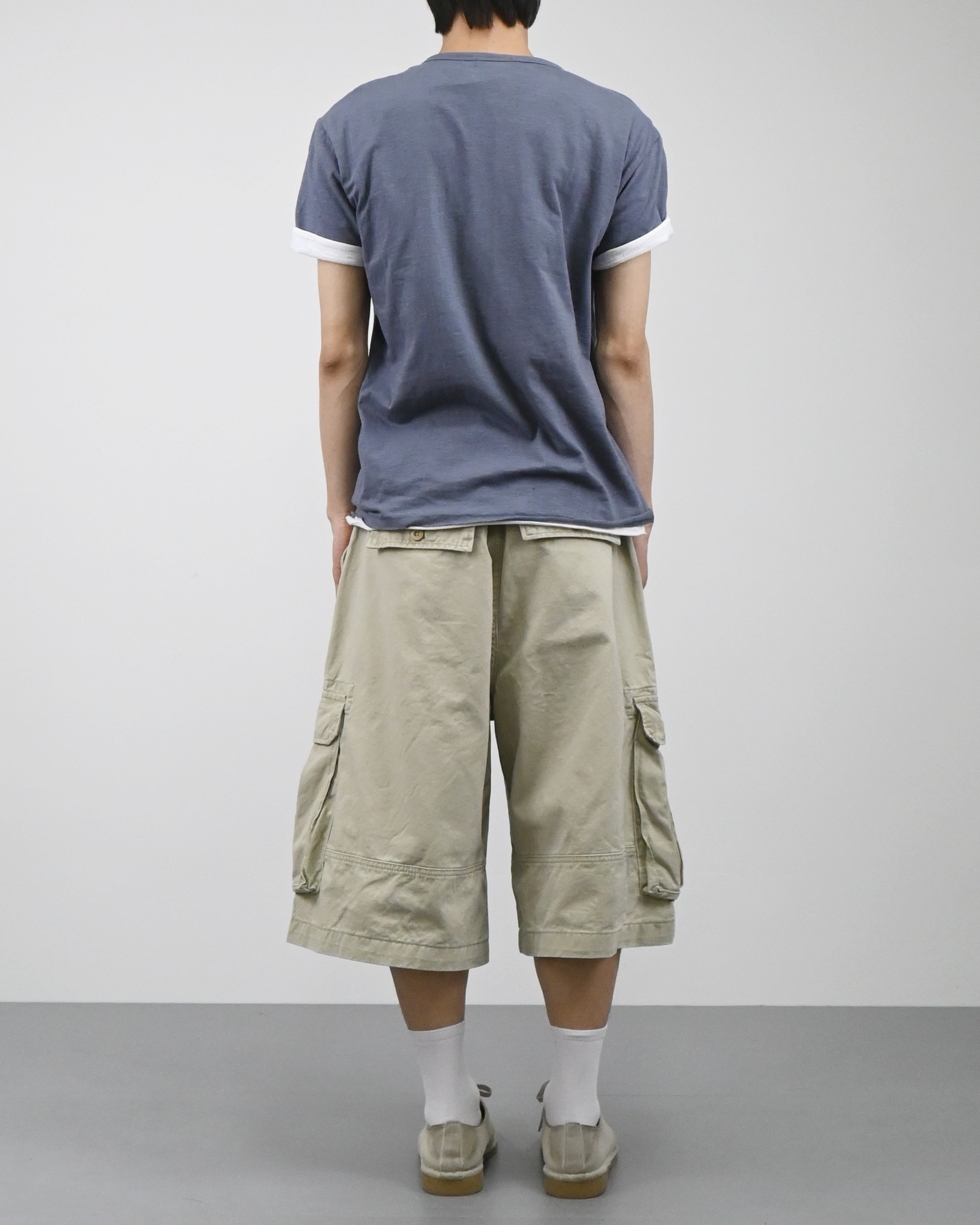 slub henley neck half t-shirt
