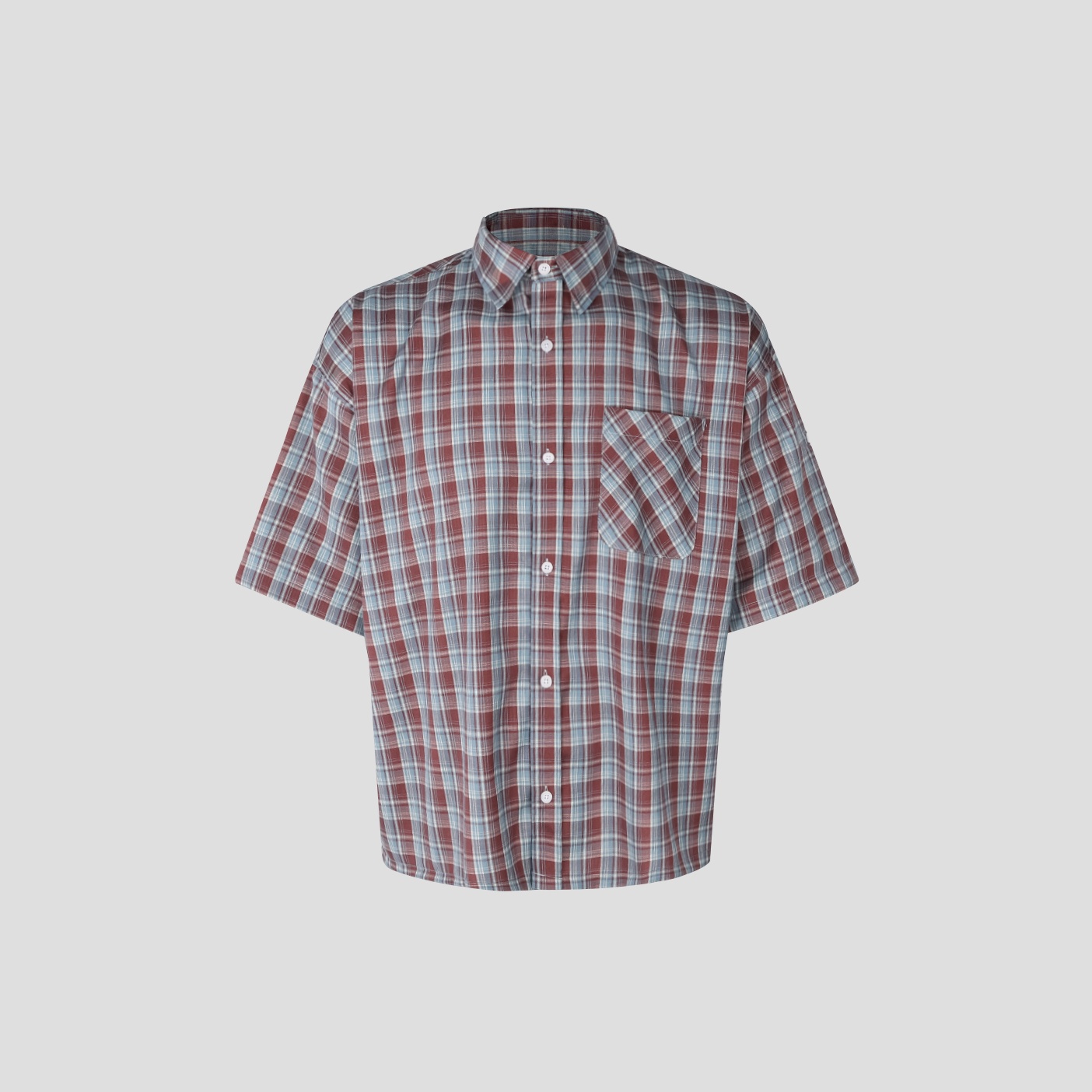 rabin checkered roll-up shirt