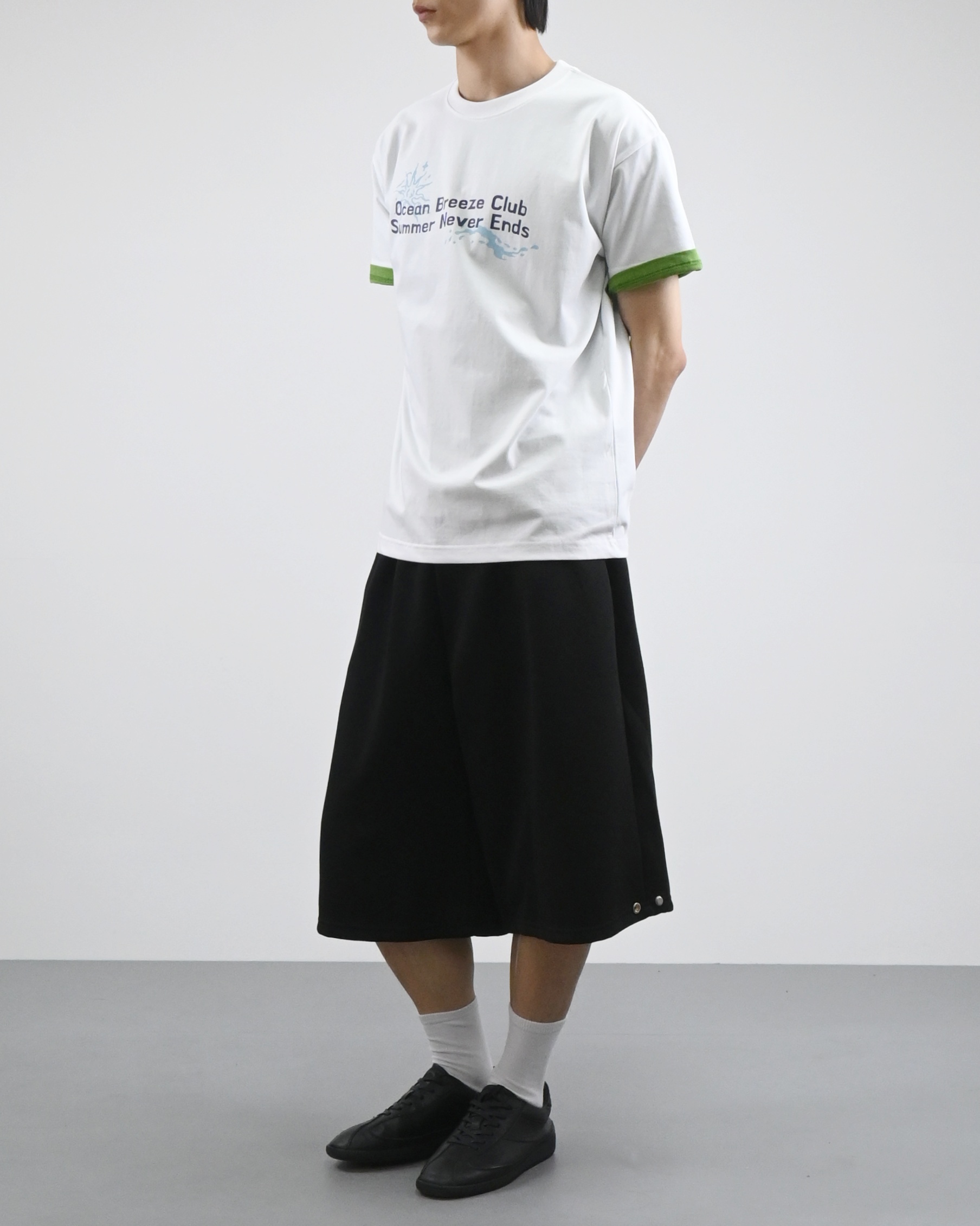 snap bermuda sweatpants