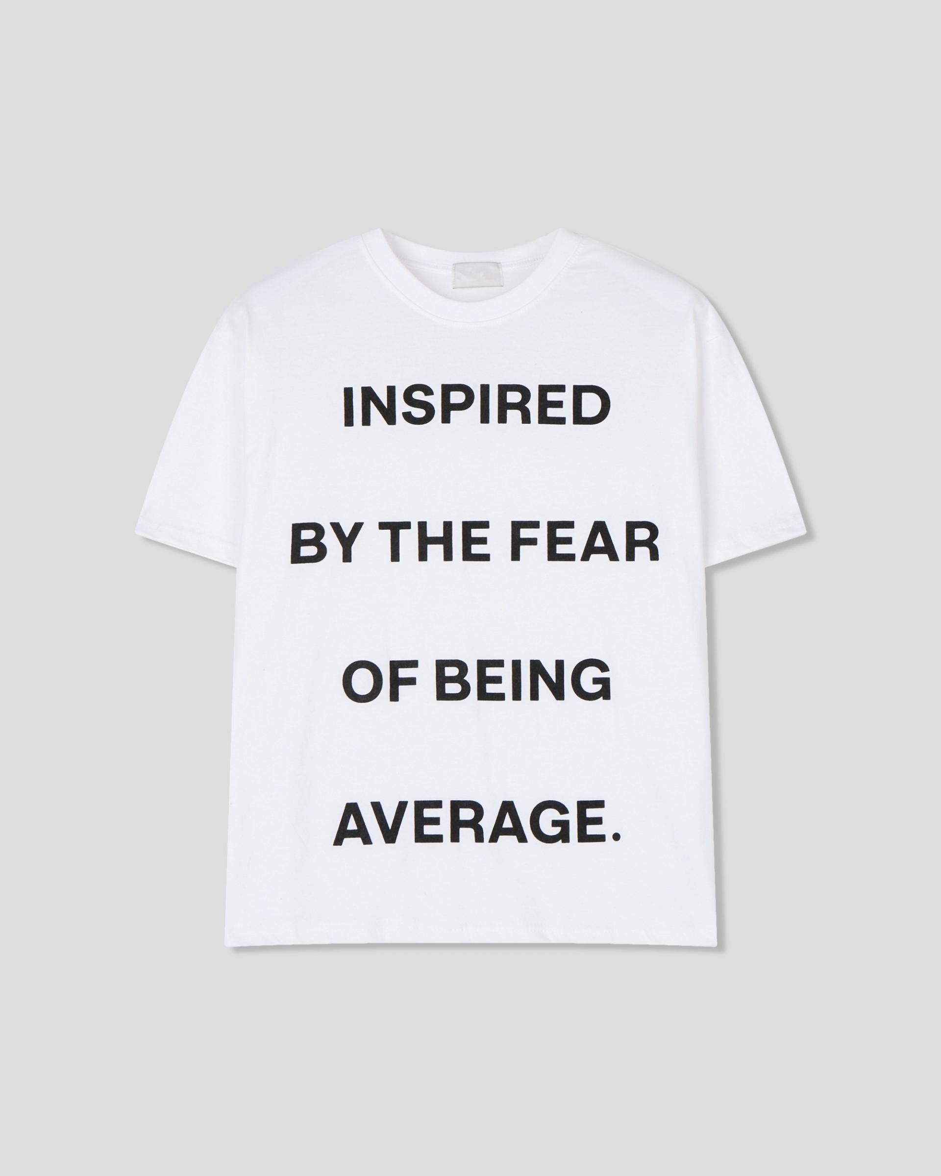 inspired lettering half-t-Shirt
