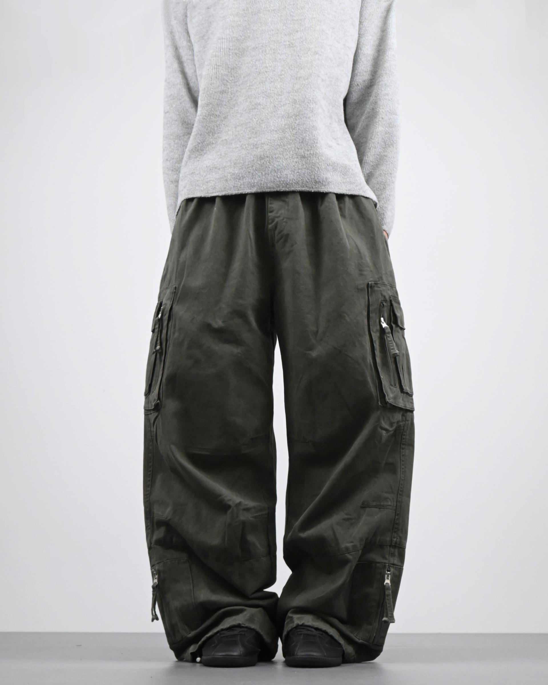 box pocket cargo cotton pants