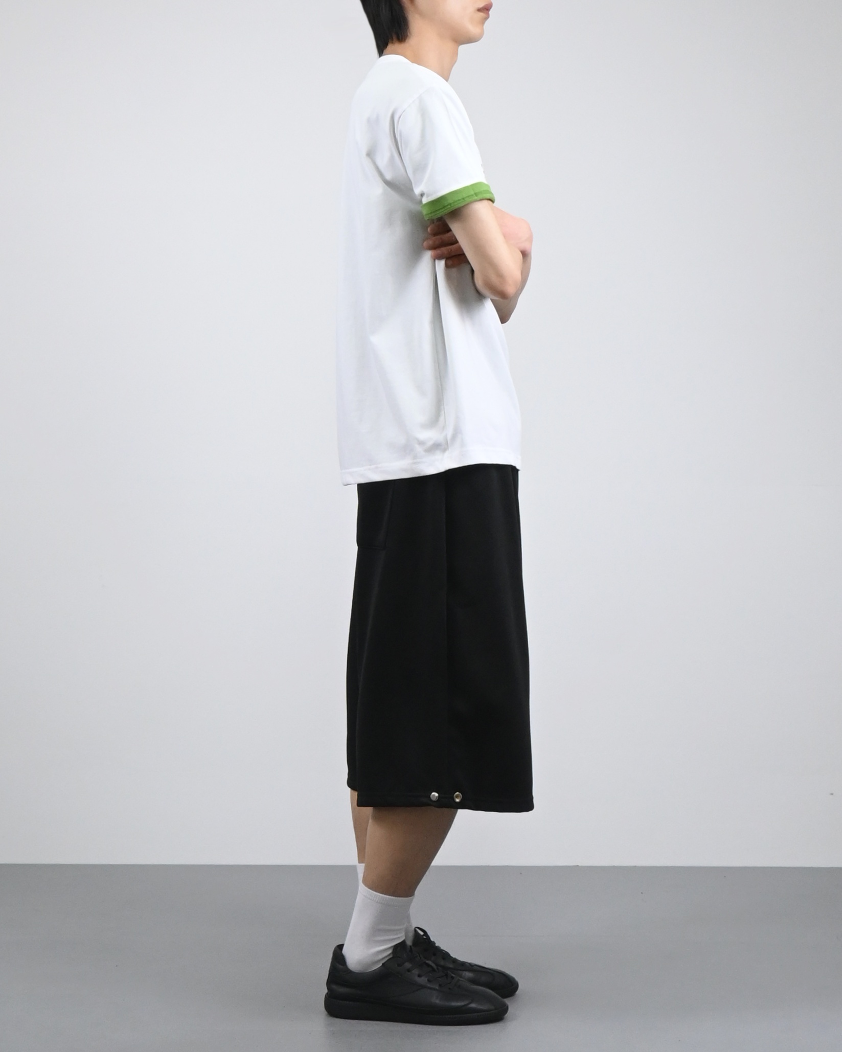 snap bermuda sweatpants
