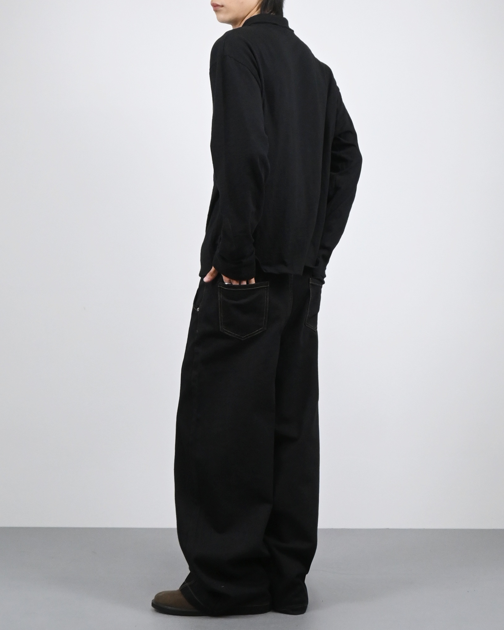 slub five burton collar t-shirt