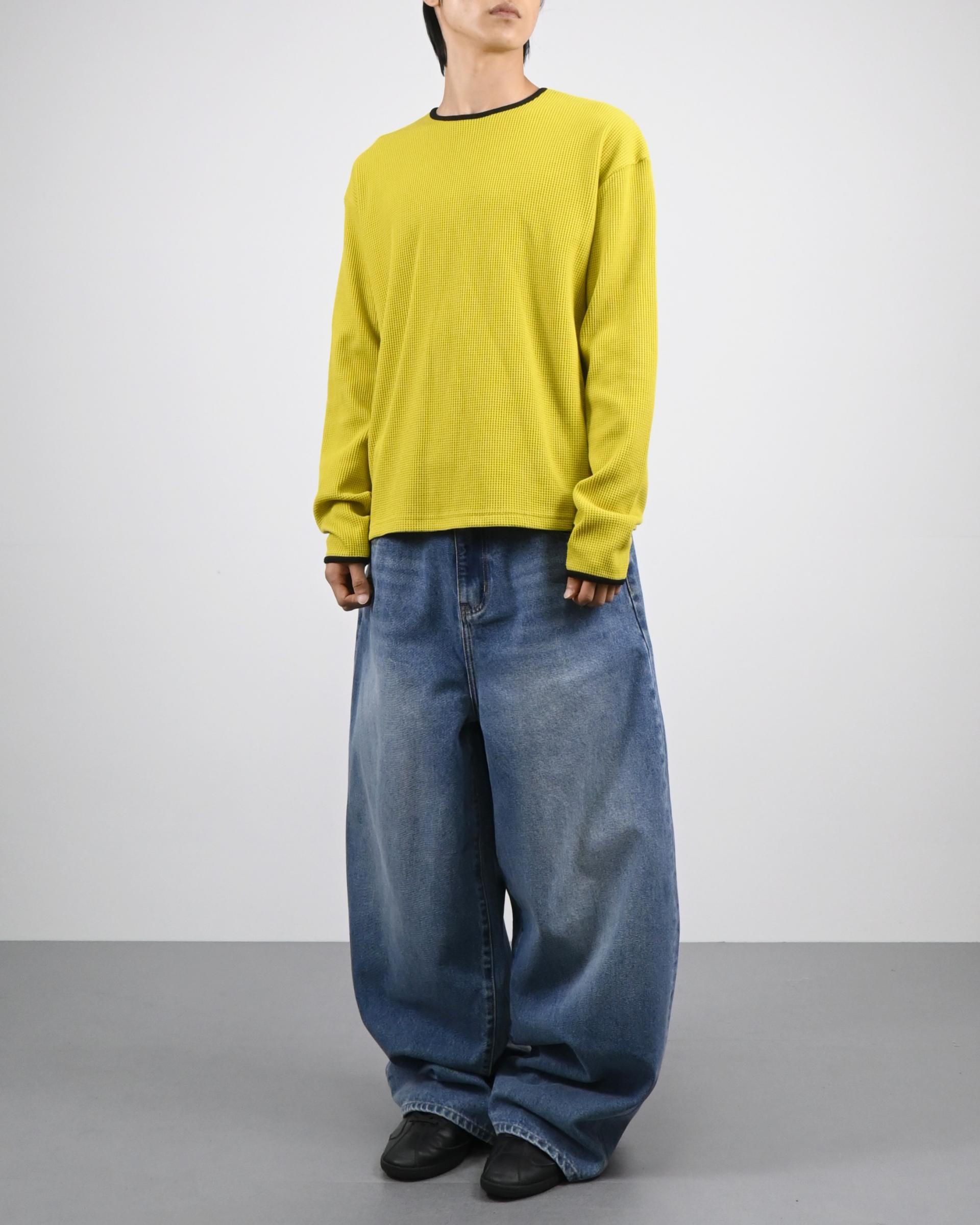 banding balloon denim pants