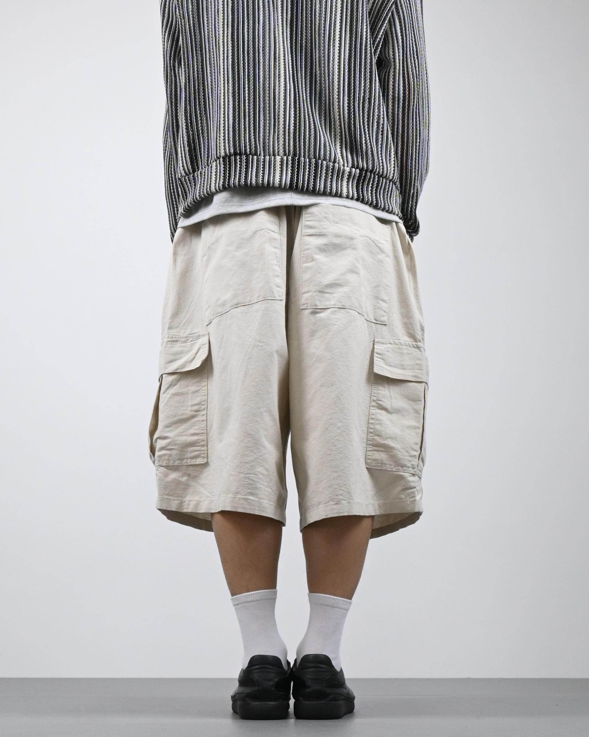 stopper linen bermuda cargo pants