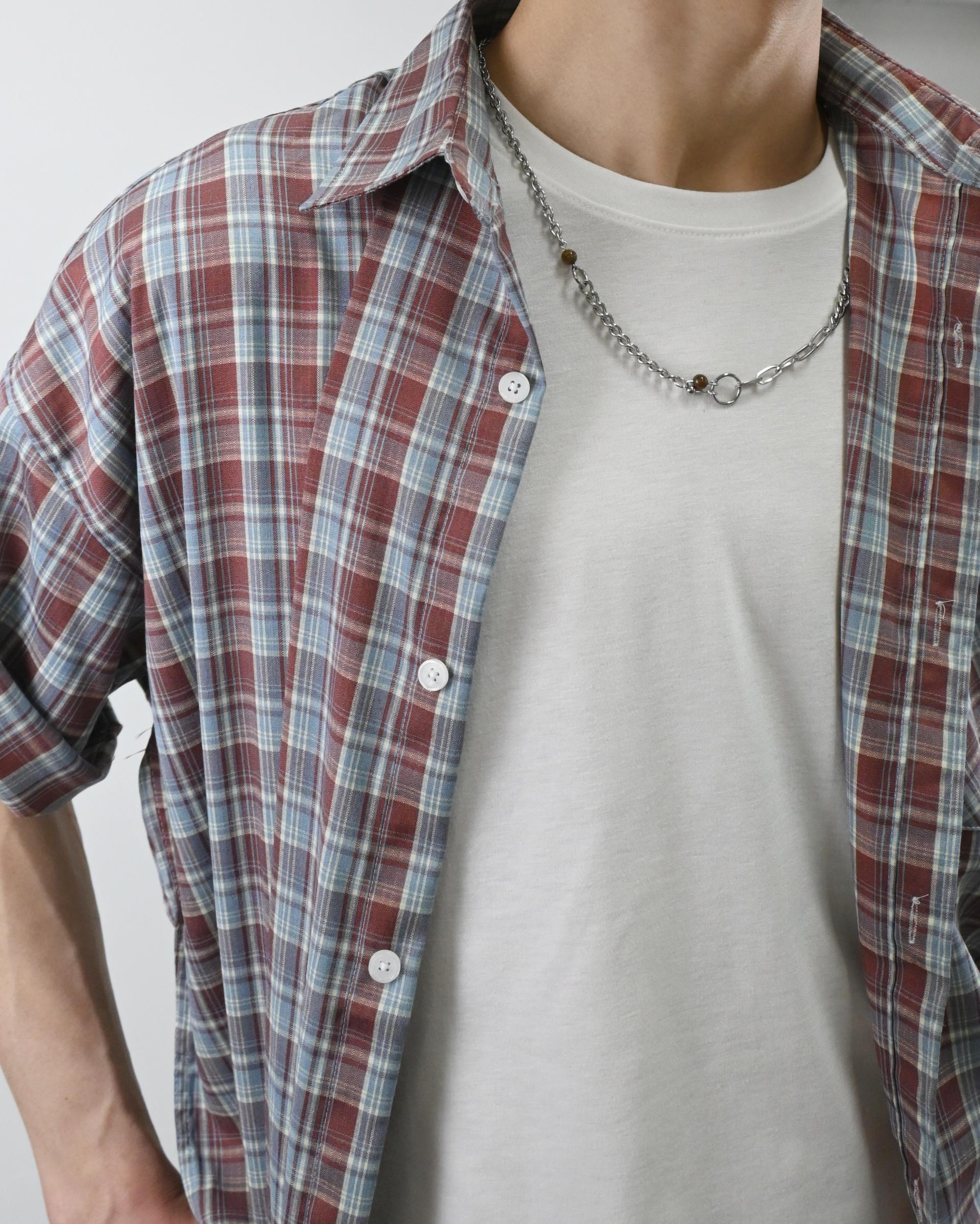 ring bead ball chain necklace