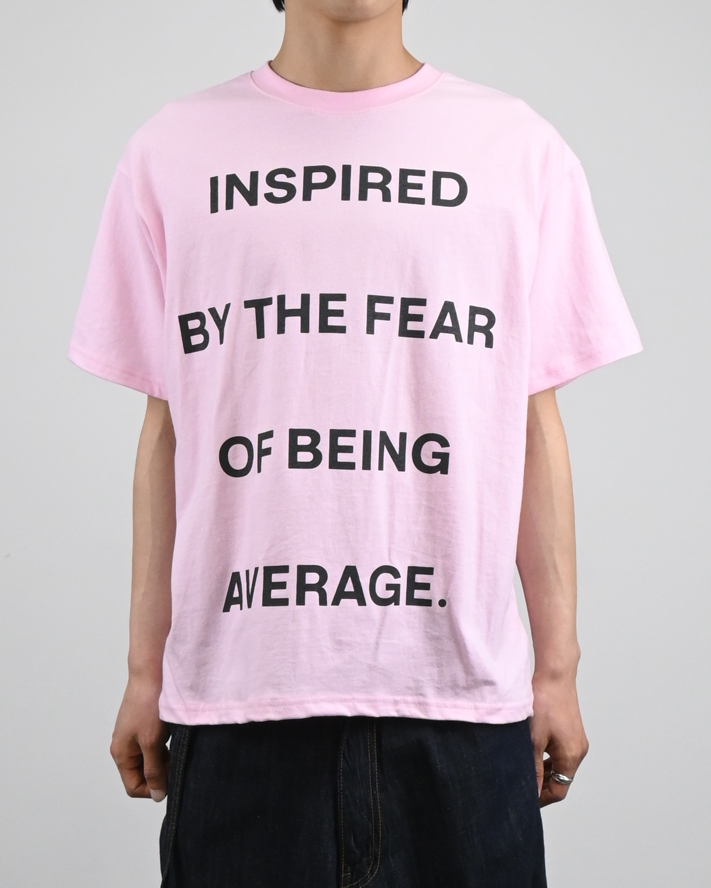 inspired lettering half-t-Shirt