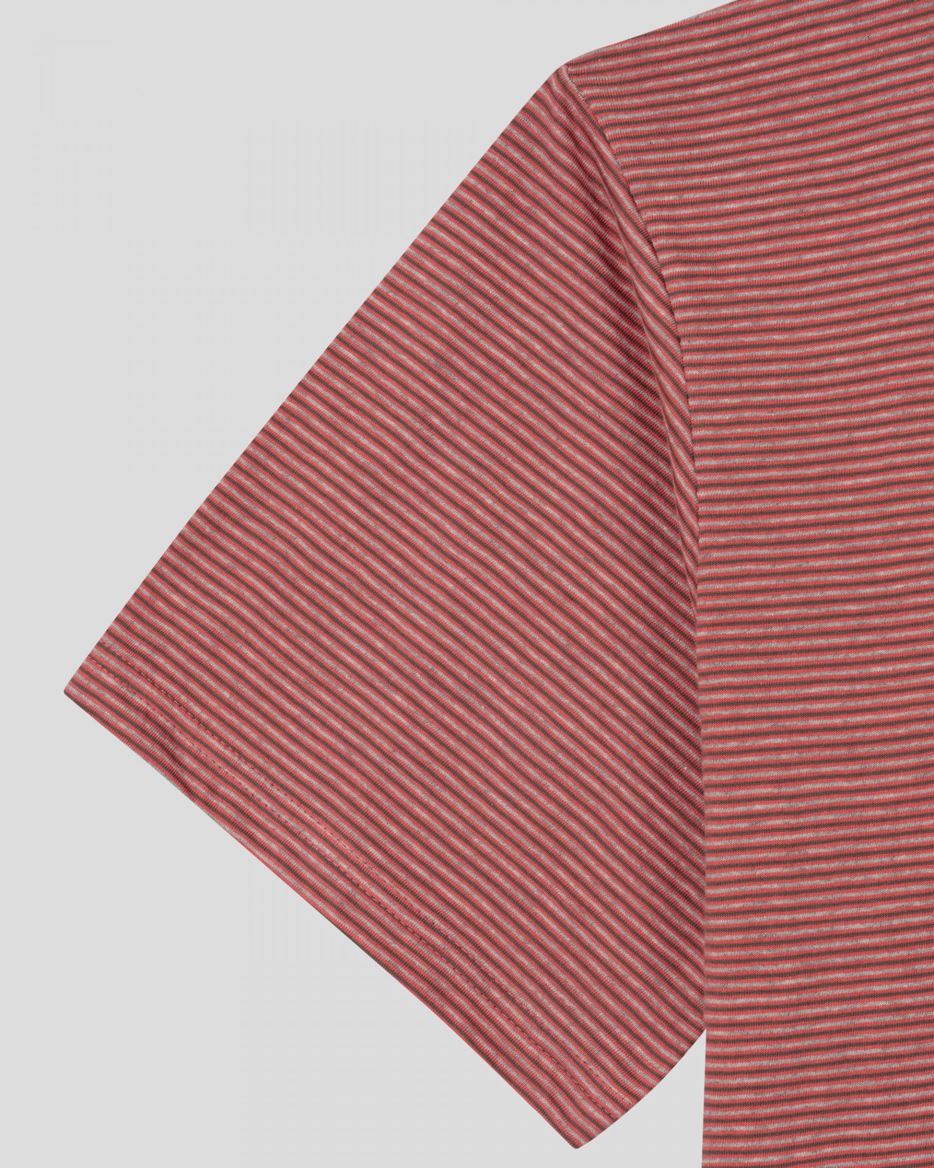 ringer stripe pocket half-t-shirt