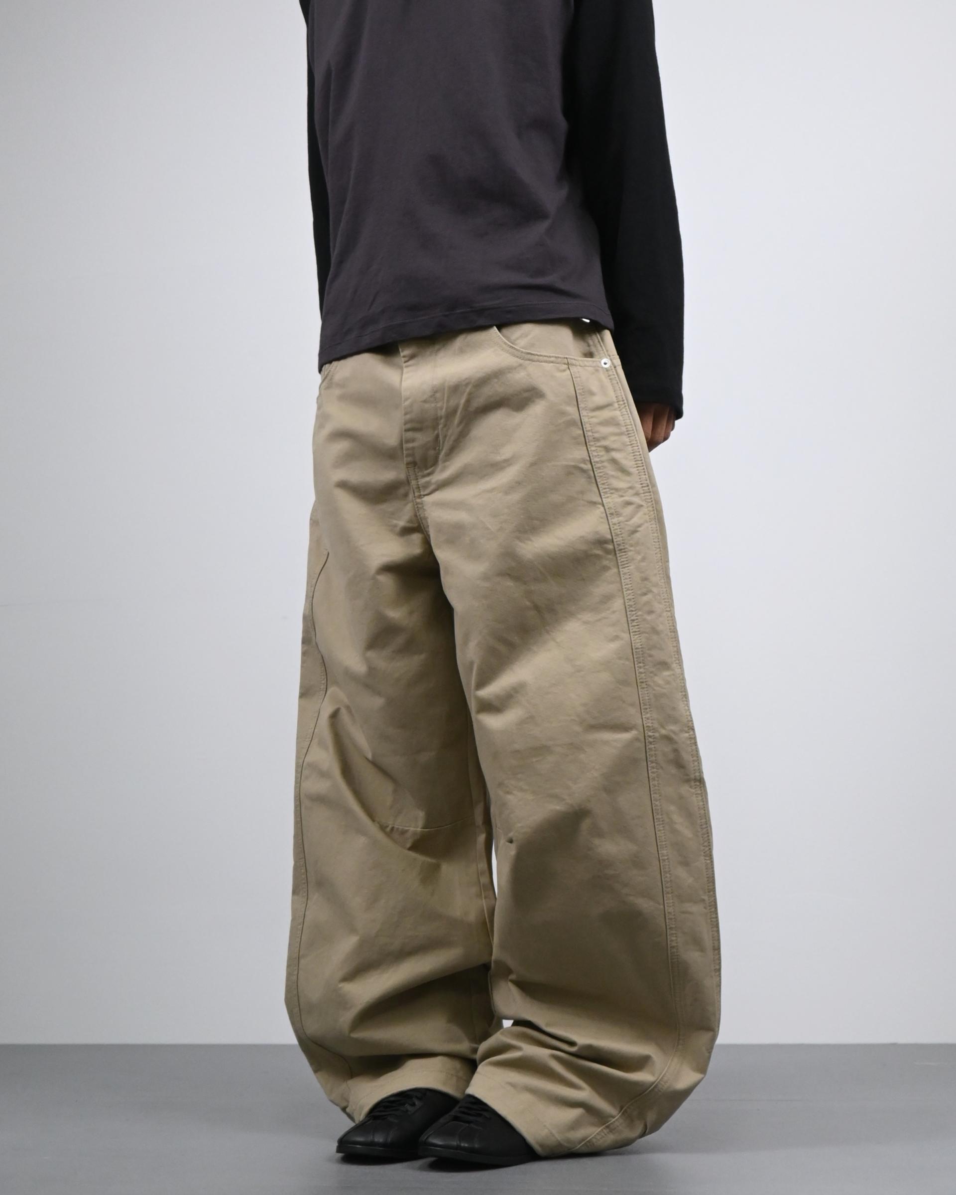 line bijo curved cotton pants