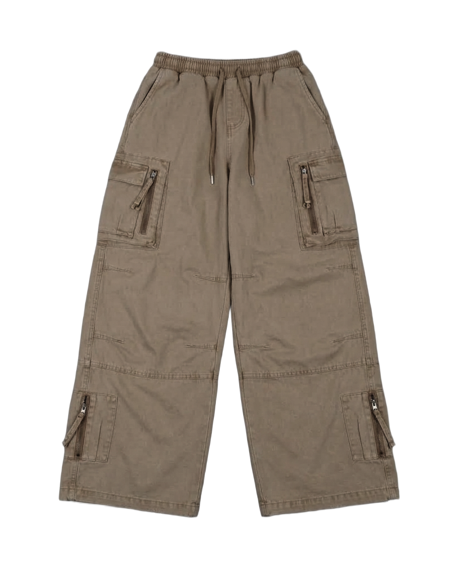 box pocket cargo cotton pants