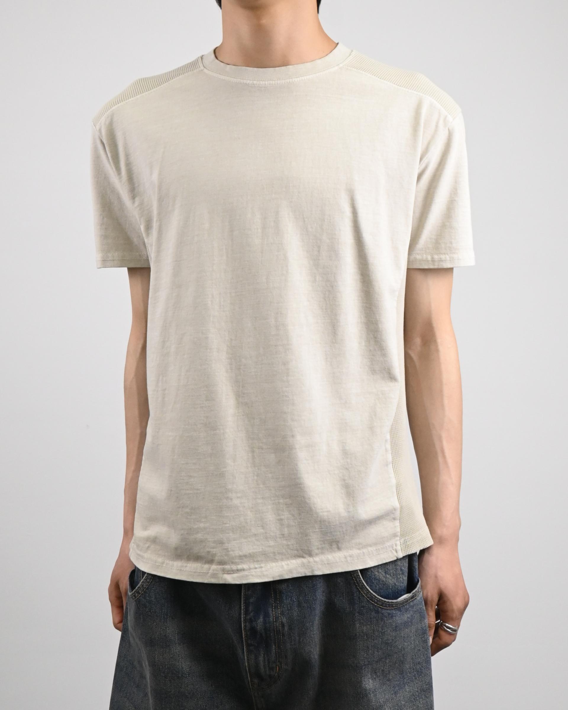waffle panel pigment half t-shirt