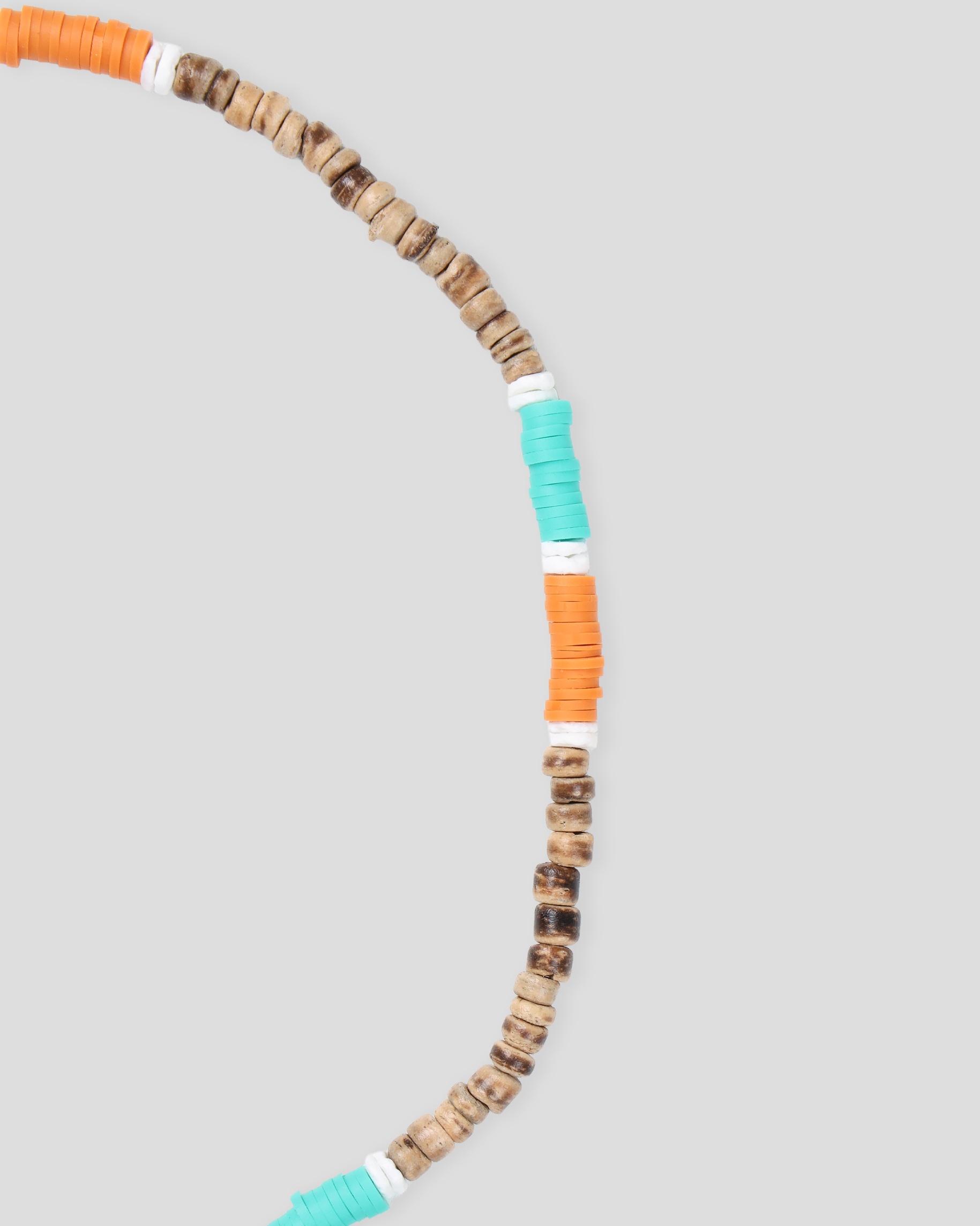 wood bead cowrie necklace