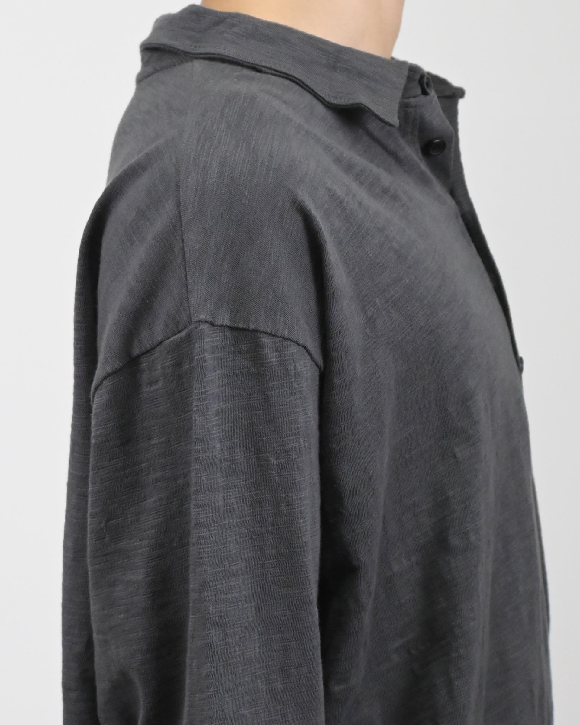 slub five burton collar t-shirt